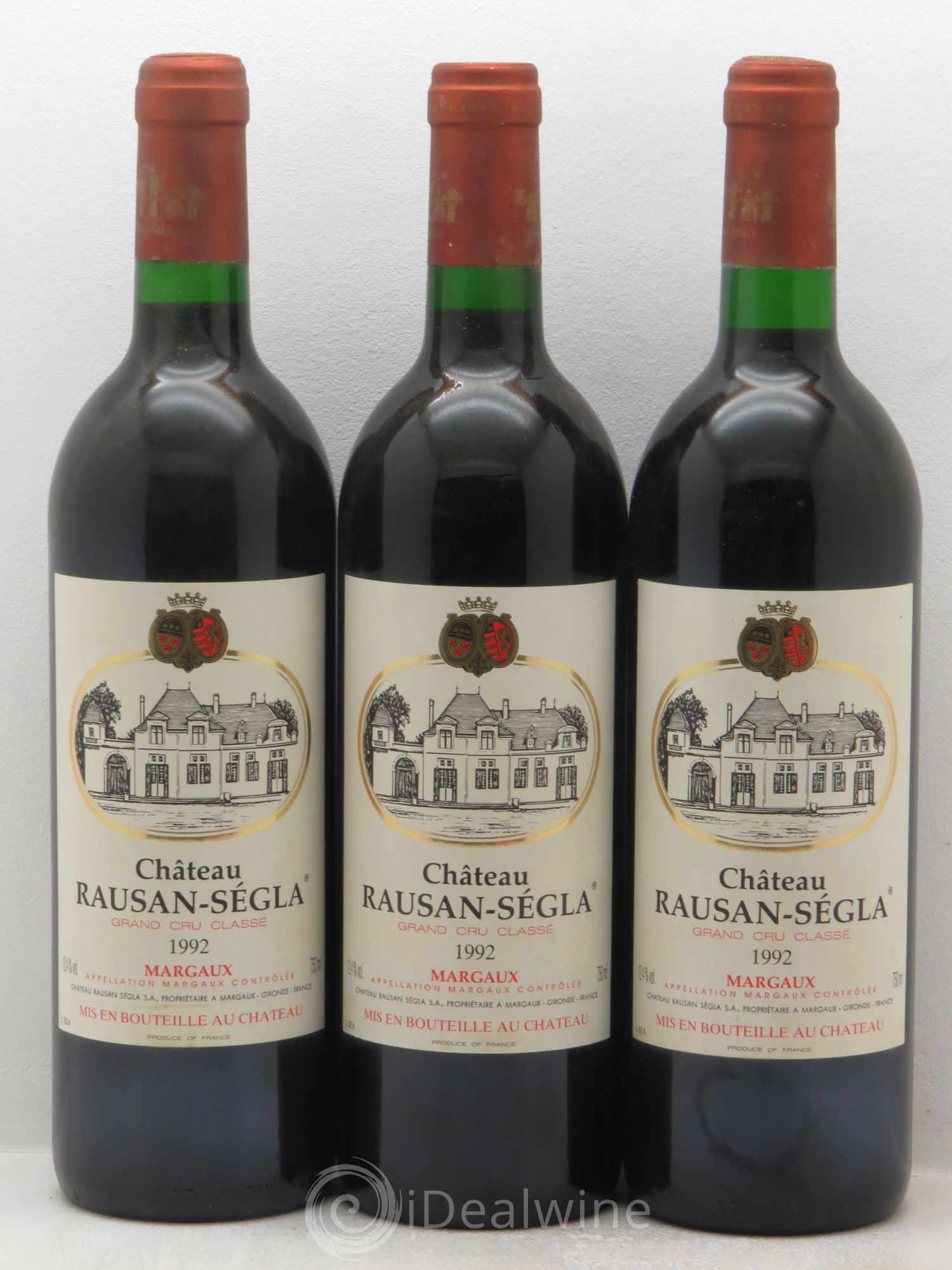Château Rauzan Ségla Grand Cru Classé 1992 - Lot de 3 bouteilles - 0