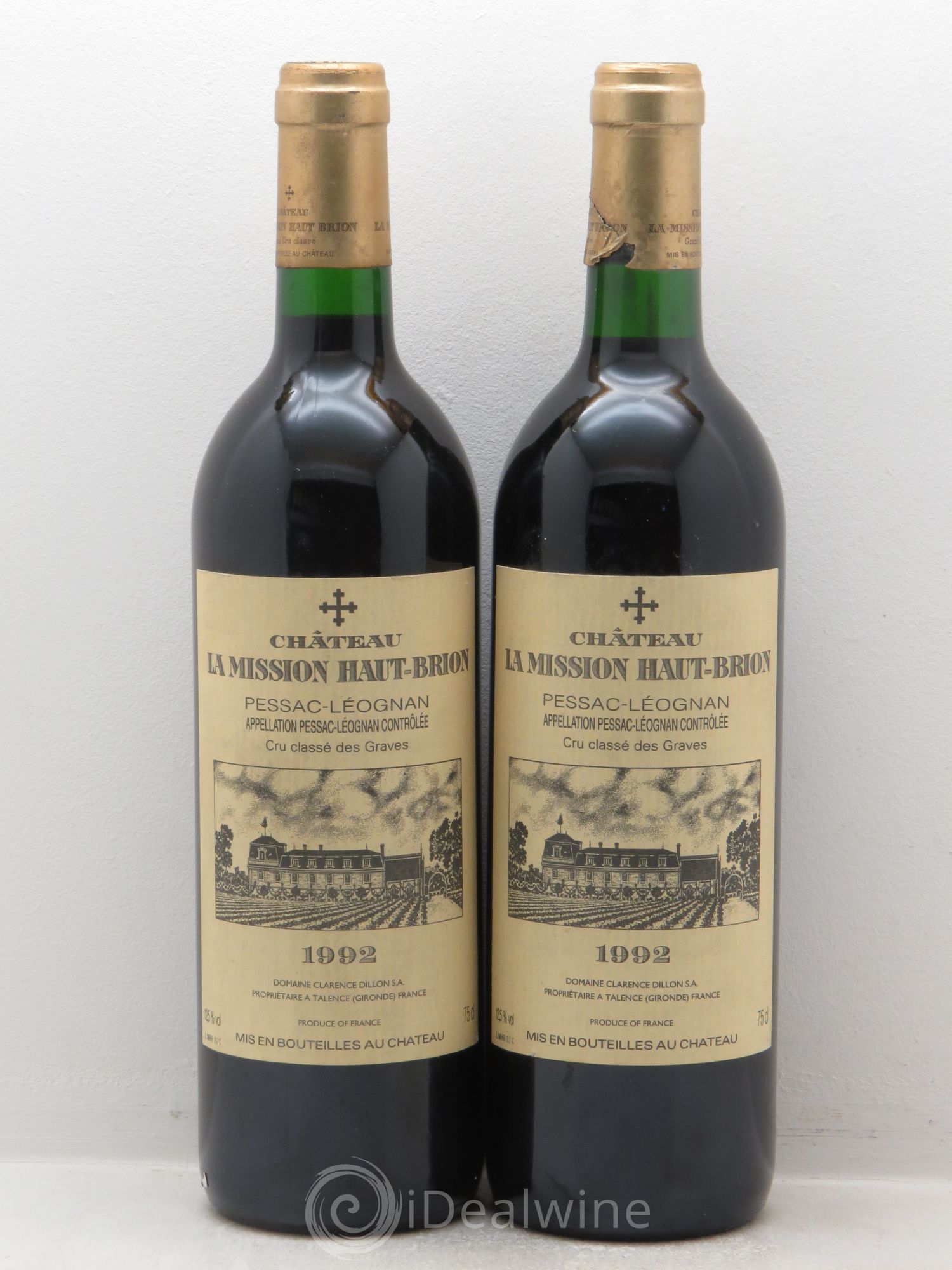 Château la Mission Haut-Brion Cru Classé de Graves 1992 - Lot de 2 bouteilles - 0
