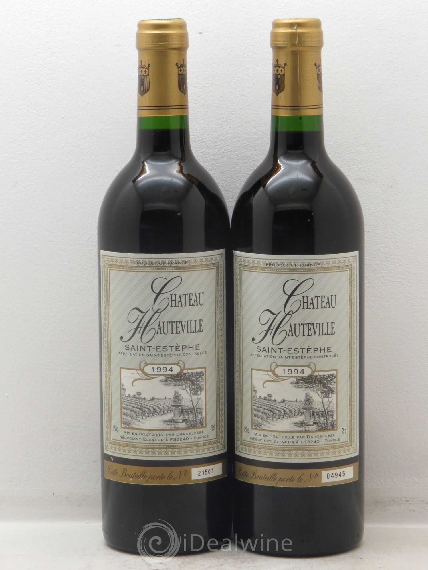 Château Saint-Estèphe Château Hauteville (sans prix de réserve) 1994 - Posten von 2 Flaschen - 0