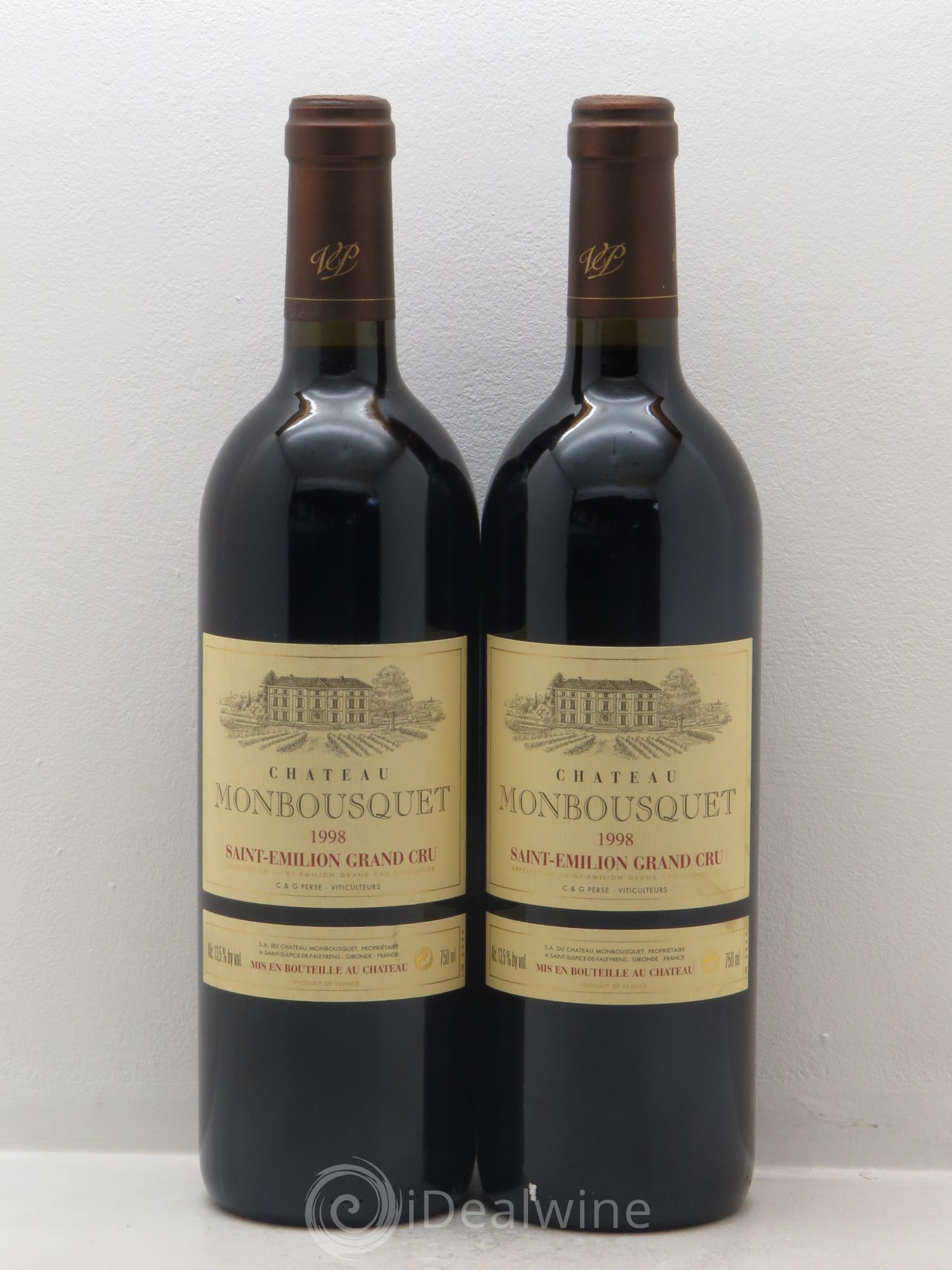 Château Monbousquet Grand Cru Classé 1998 - Lot de 2 bouteilles - 0