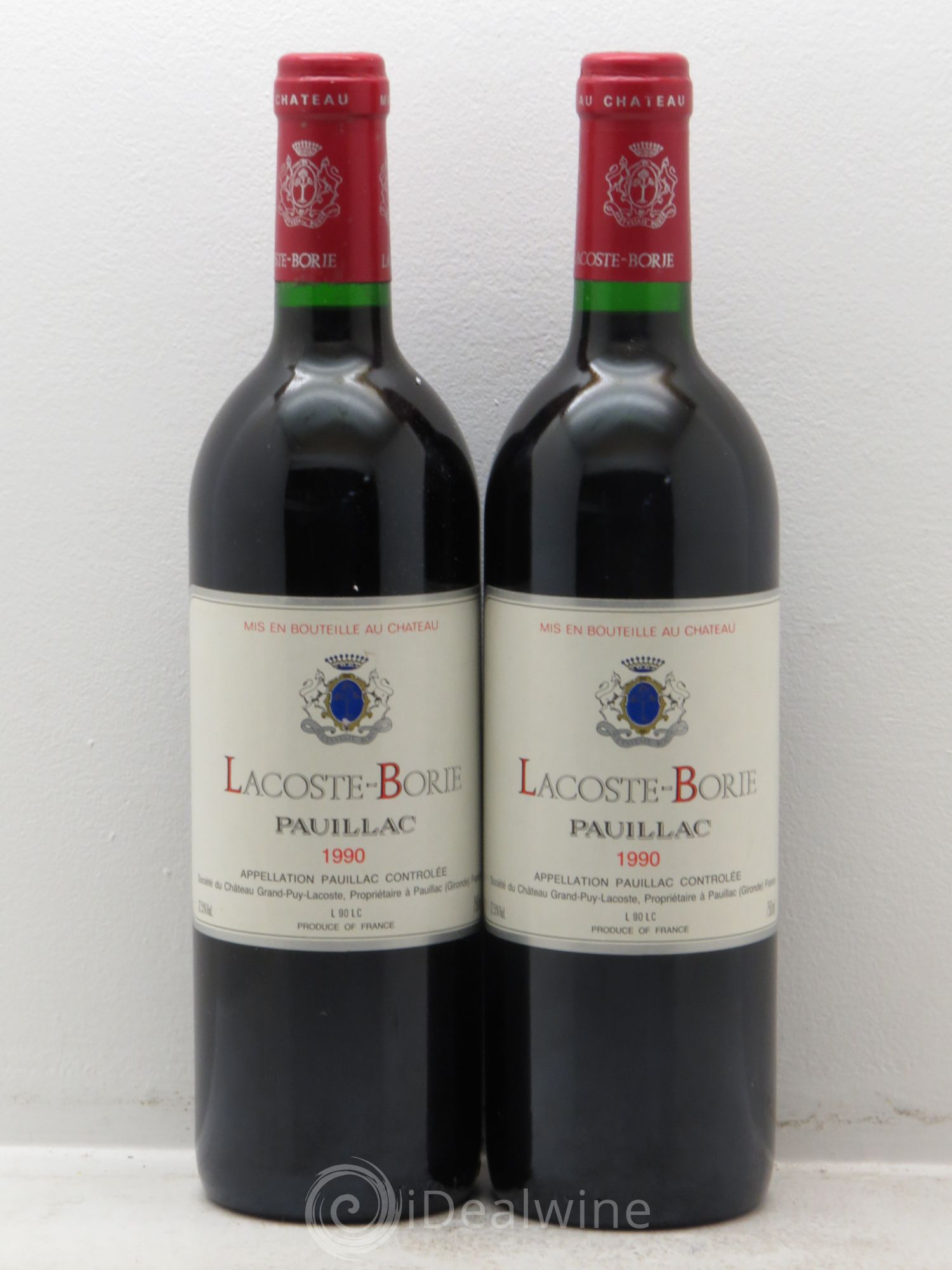 Lacoste Borie 1990 - Posten von 2 Flaschen - 0