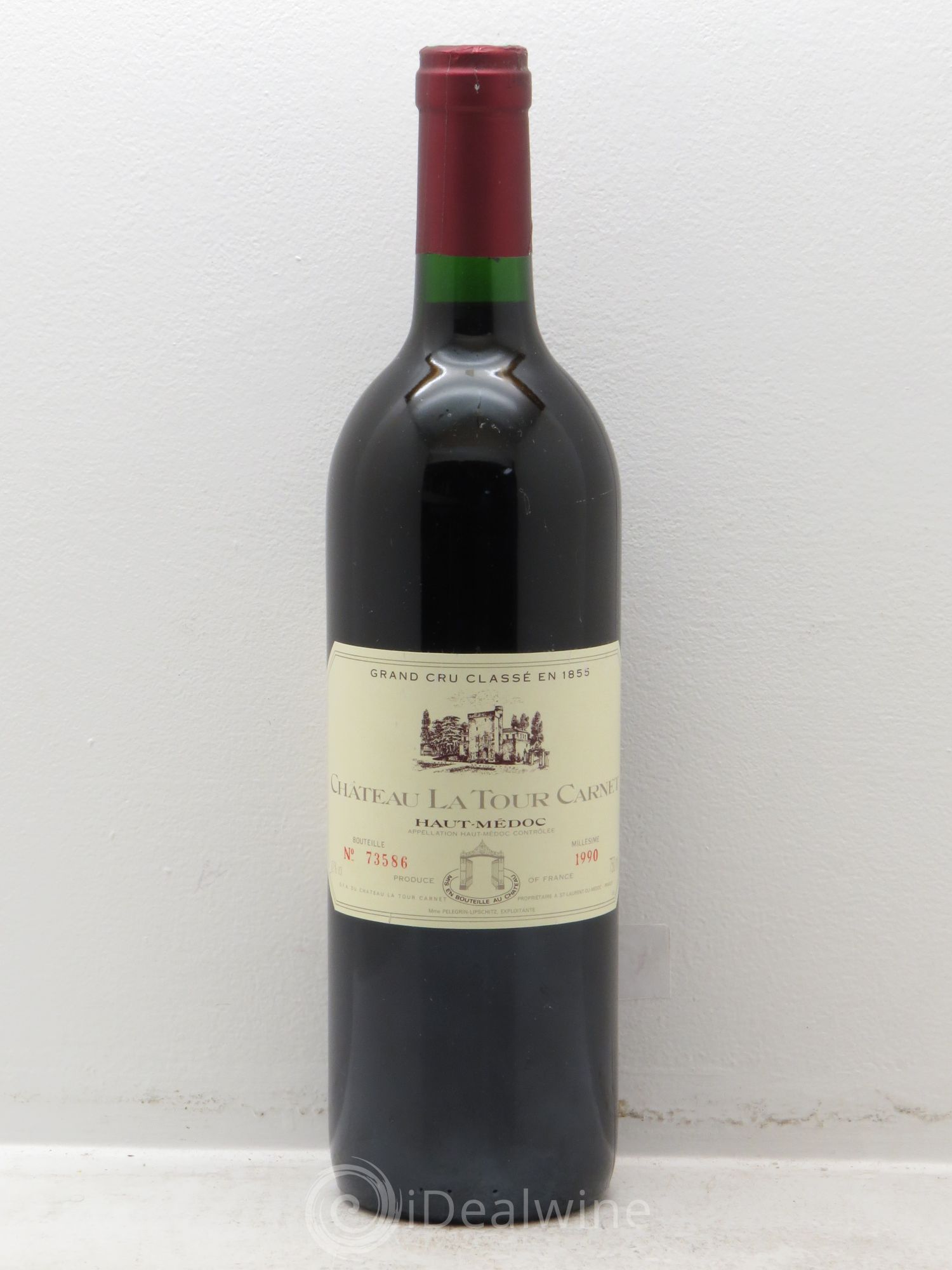 Château la Tour Carnet 4ème Grand Cru Classé 1990 - Lot de 6 bouteilles - 0