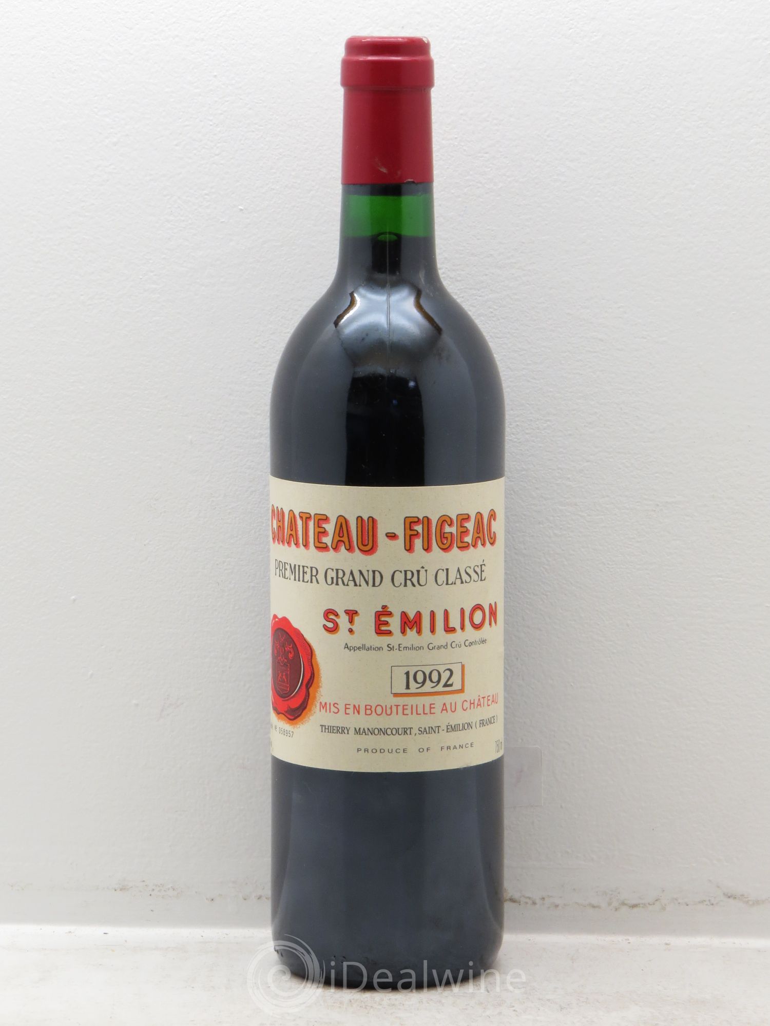 Château Figeac 1er Grand Cru Classé A 1992 - Lot de 1 bouteille - 0