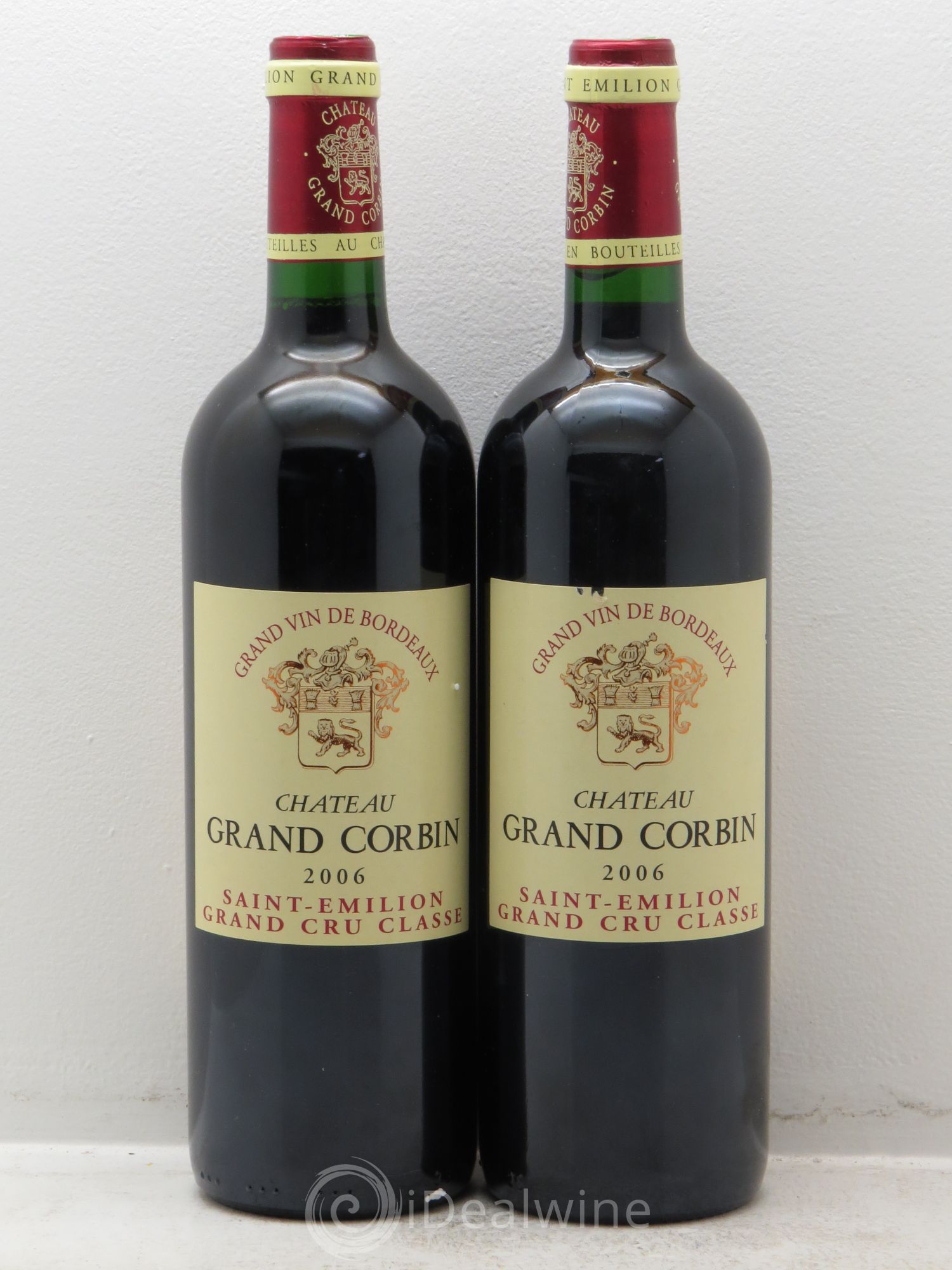 Château Grand Corbin Grand Cru Classé 2006 - Lot de 2 bouteilles - 0