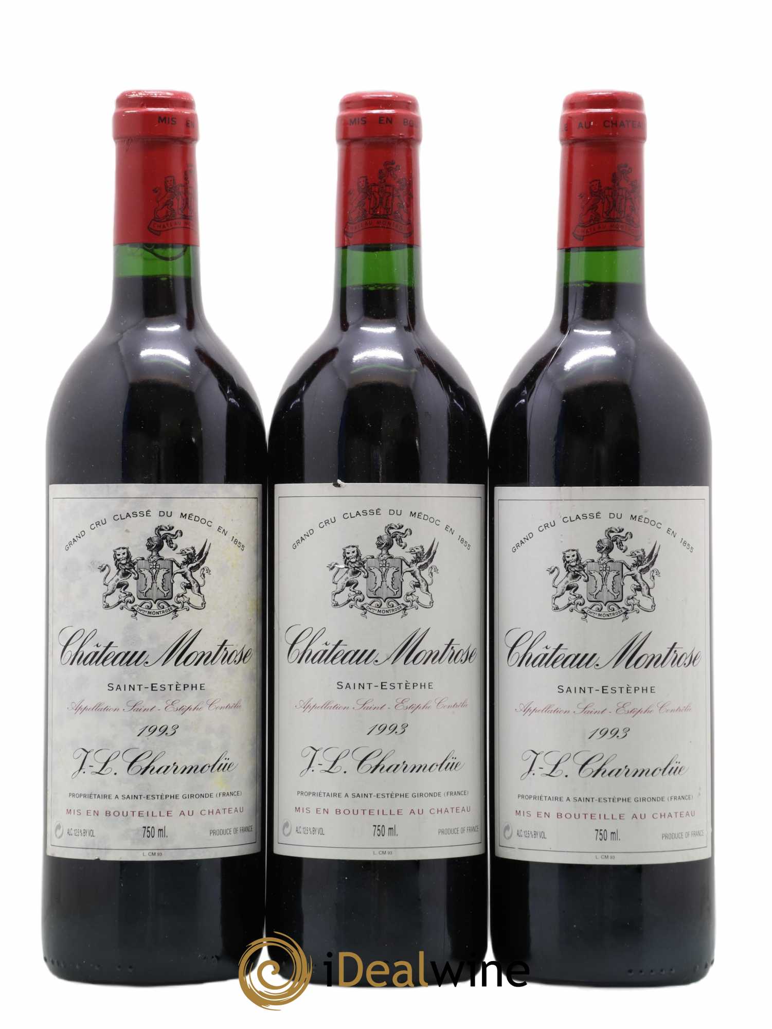 Château Montrose 2ème Grand Cru Classé 1993 - Lot de 3 bouteilles - 0