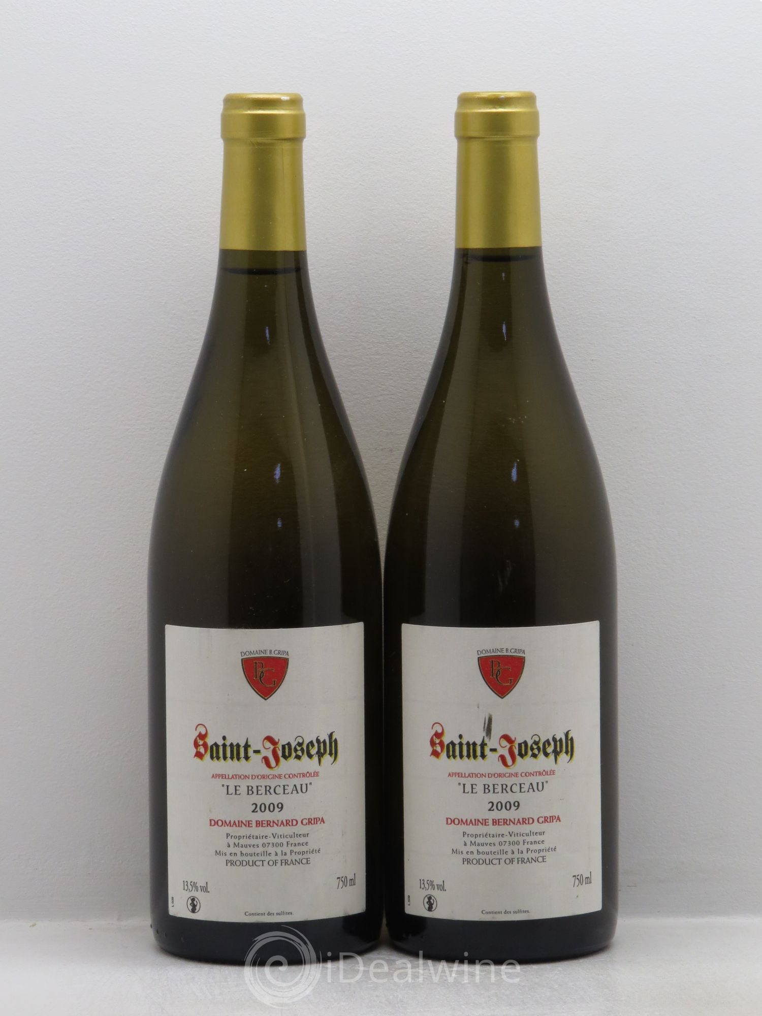 Saint-Joseph Le Berceau - B.Gripa 2009 - Posten von 2 Flaschen - 0