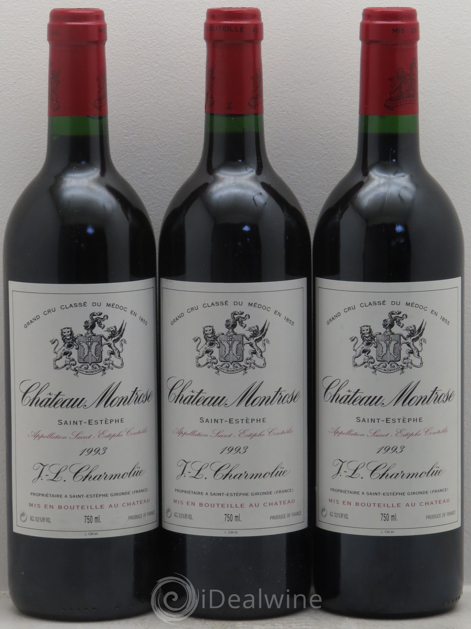 Château Montrose 2ème Grand Cru Classé 1993 - Lot de 3 bouteilles - 0