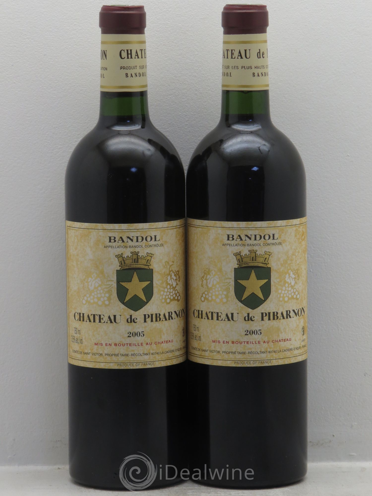 Bandol Château de Pibarnon Comte de Saint-Victor 2005 - Lot de 2 bouteilles - 0