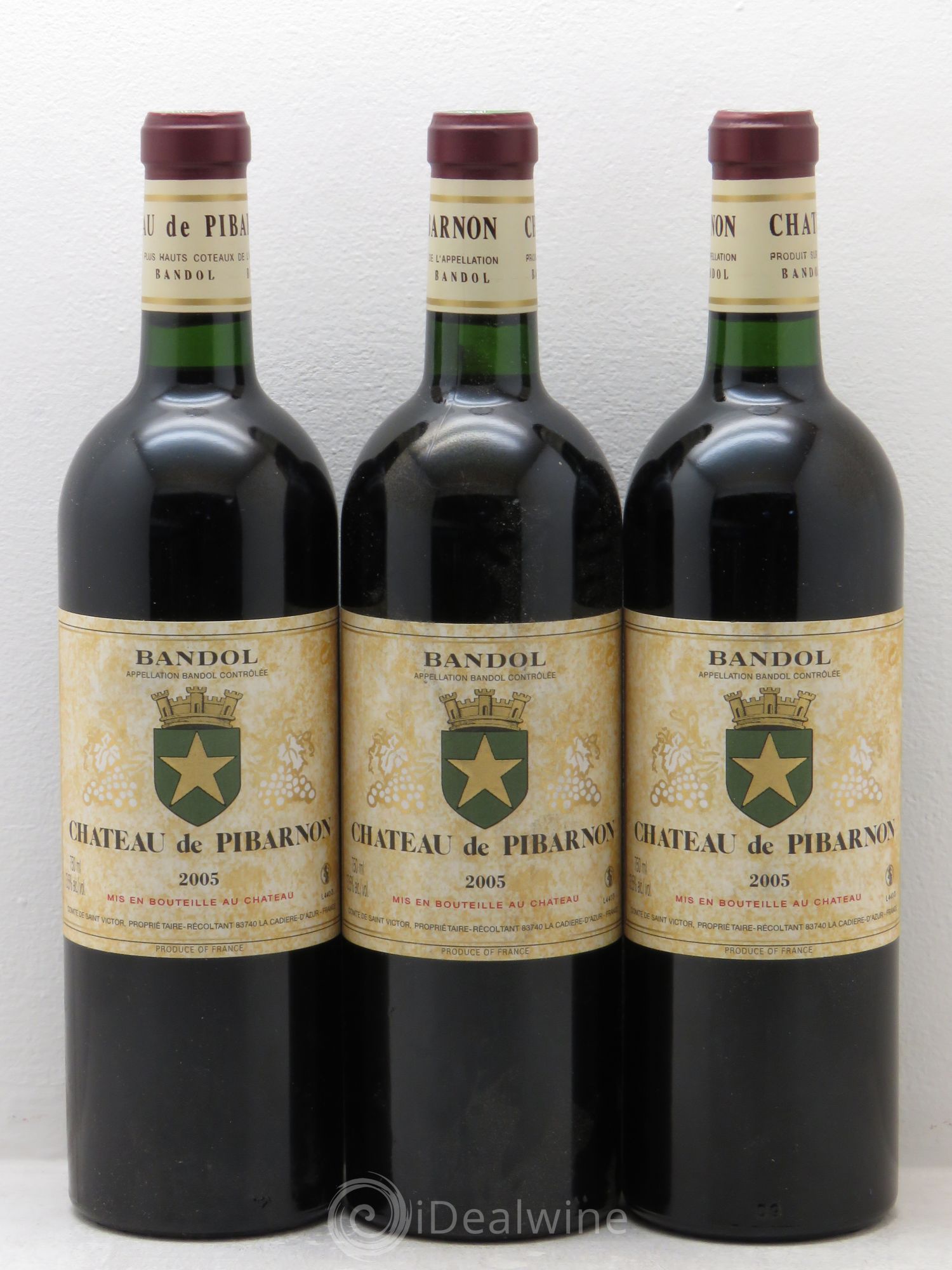 Bandol Château de Pibarnon Comte de Saint-Victor 2005 - Lot de 3 bouteilles - 0