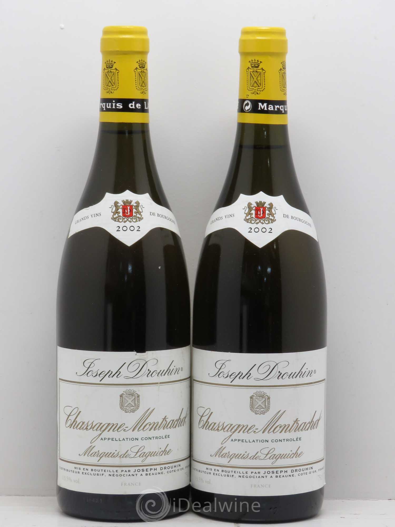 Chassagne-Montrachet Marquis de Laguiche Joseph Drouhin 2002 - Lot de 2 bouteilles - 0