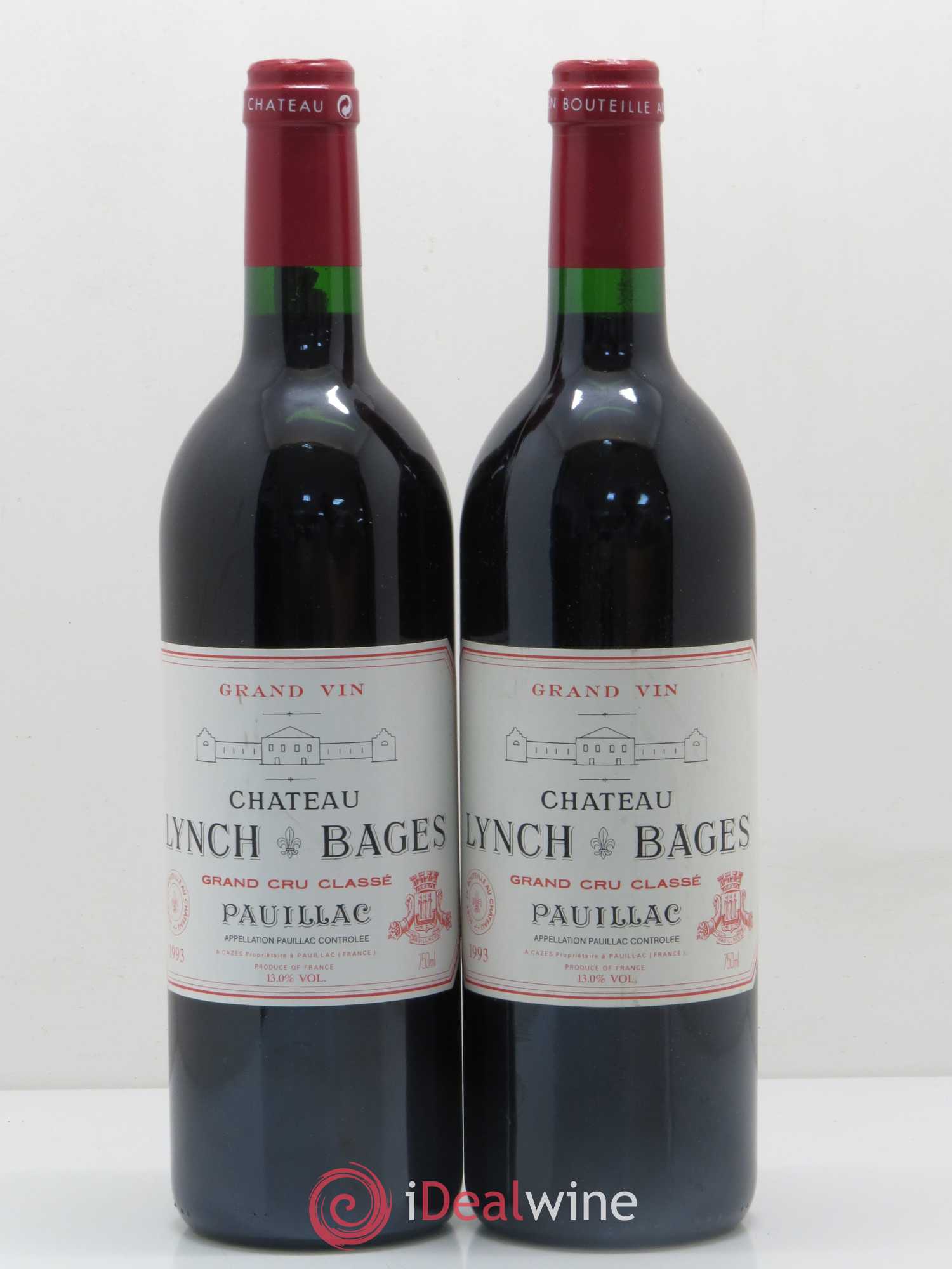 Château Lynch Bages 5ème Grand Cru Classé 1993 - Lot de 5 bouteilles - 2