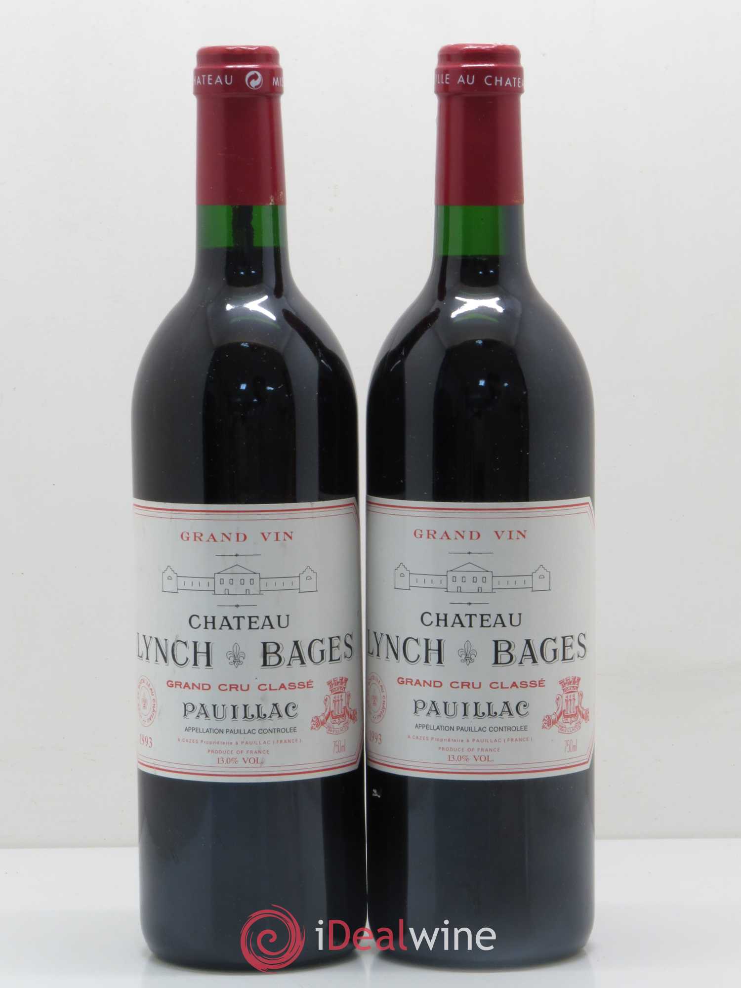 Château Lynch Bages 5ème Grand Cru Classé 1993 - Lot de 2 bouteilles - 0