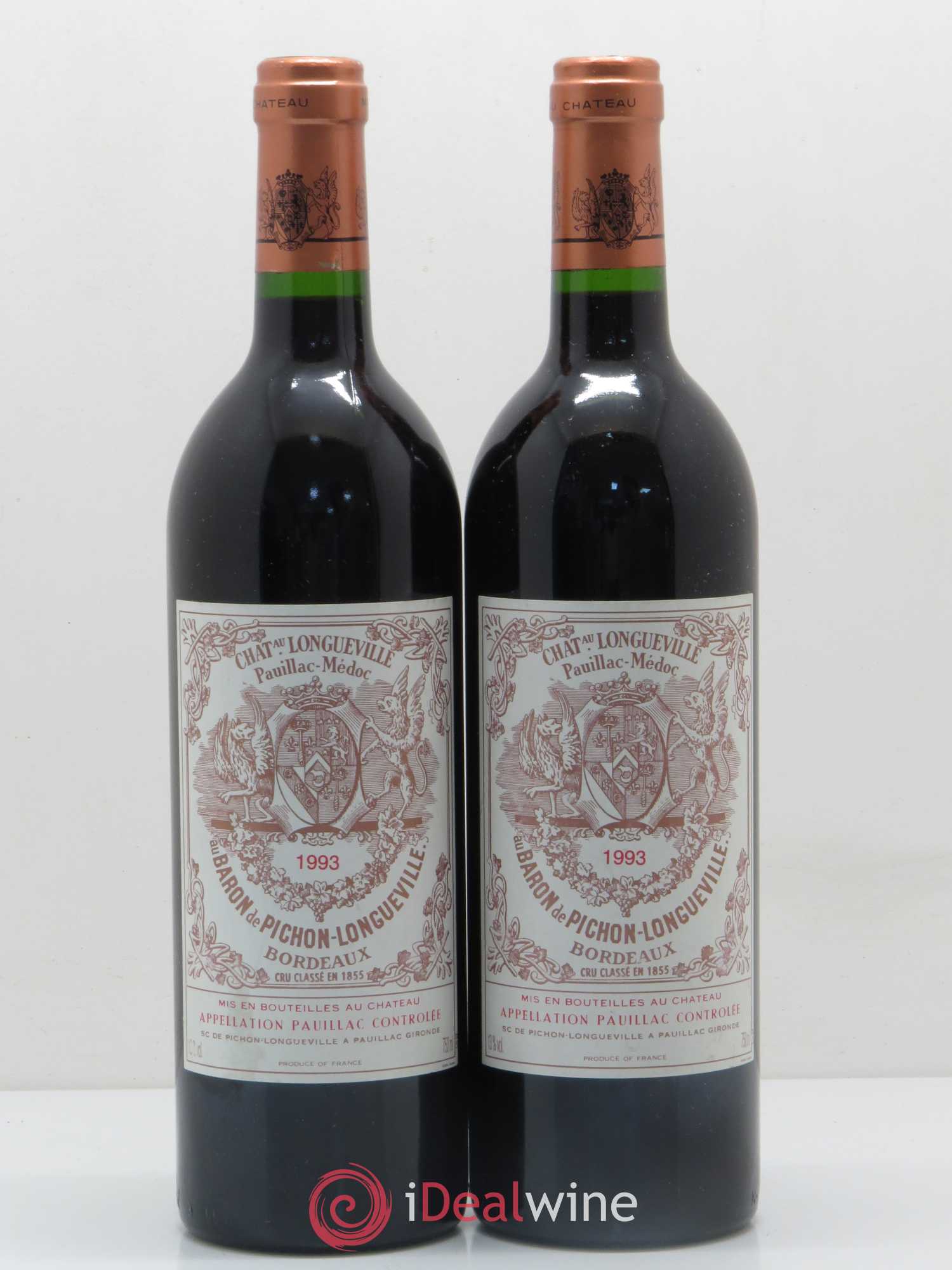 Pichon Longueville Baron 2ème Grand Cru Classé 1993 - Lot de 2 bouteilles - 0