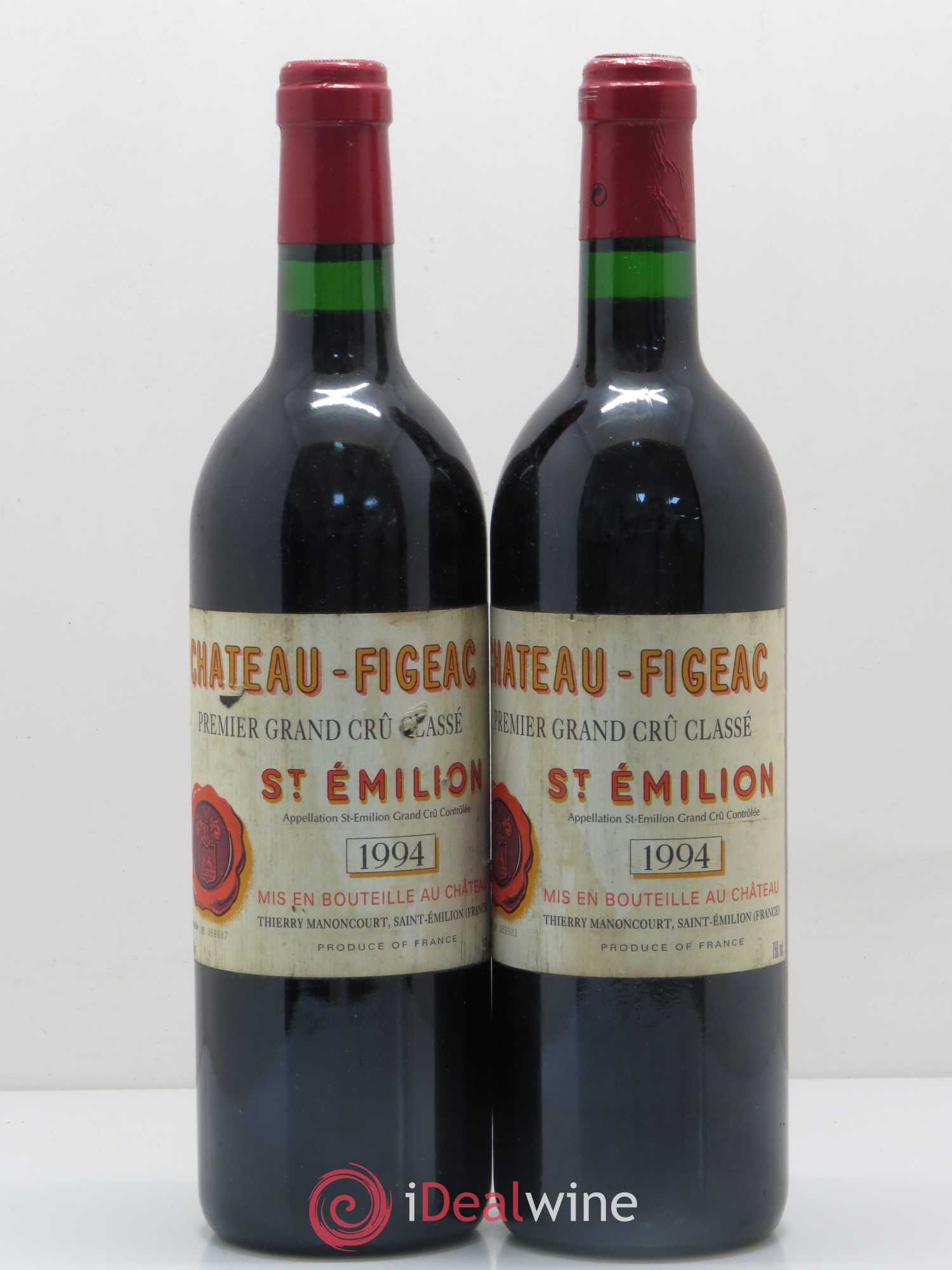 Château Figeac 1er Grand Cru Classé A 1994 - Lot de 2 bouteilles - 0