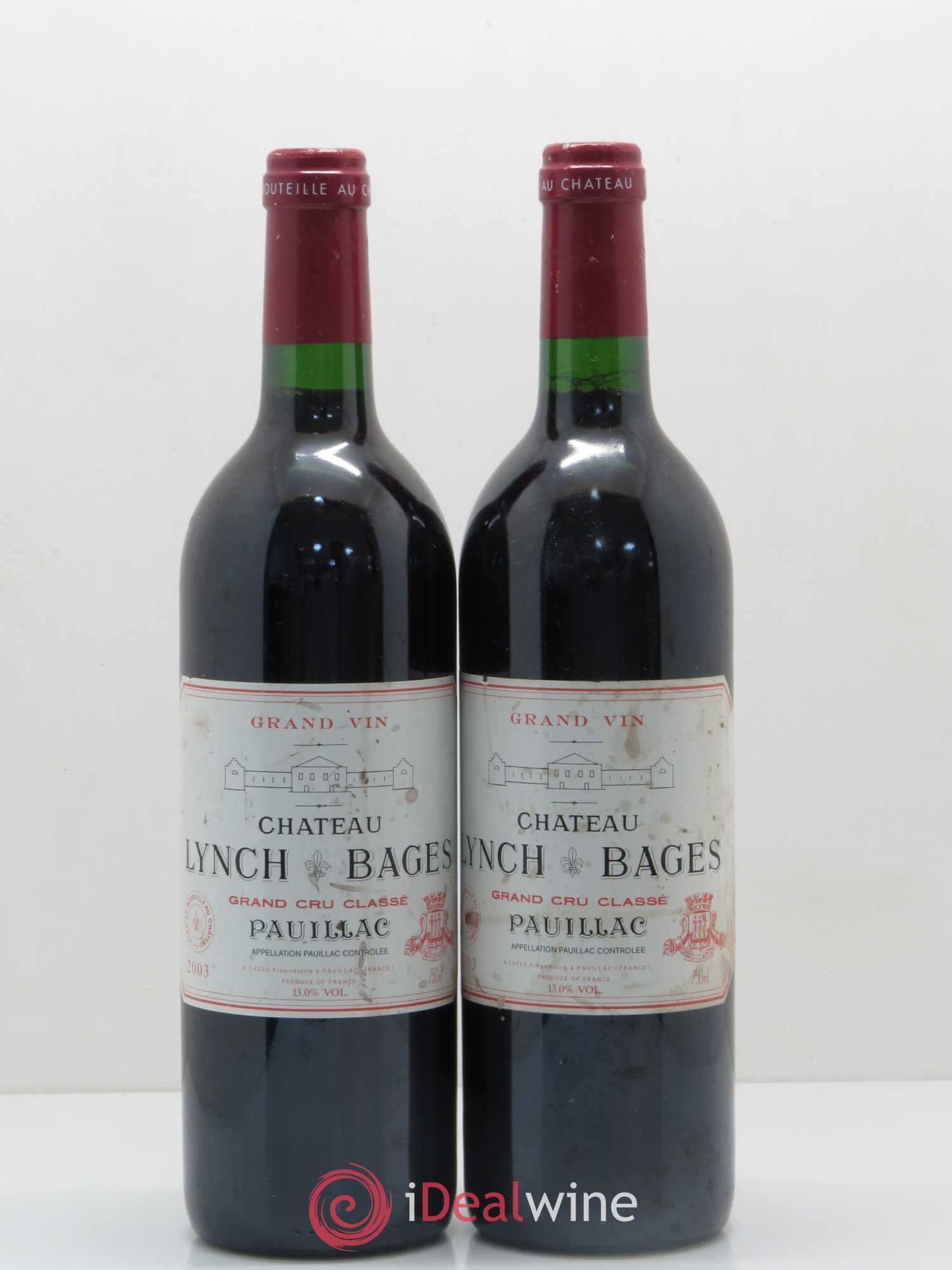Château Lynch Bages 5ème Grand Cru Classé 2003 - Lot de 2 bouteilles - 0