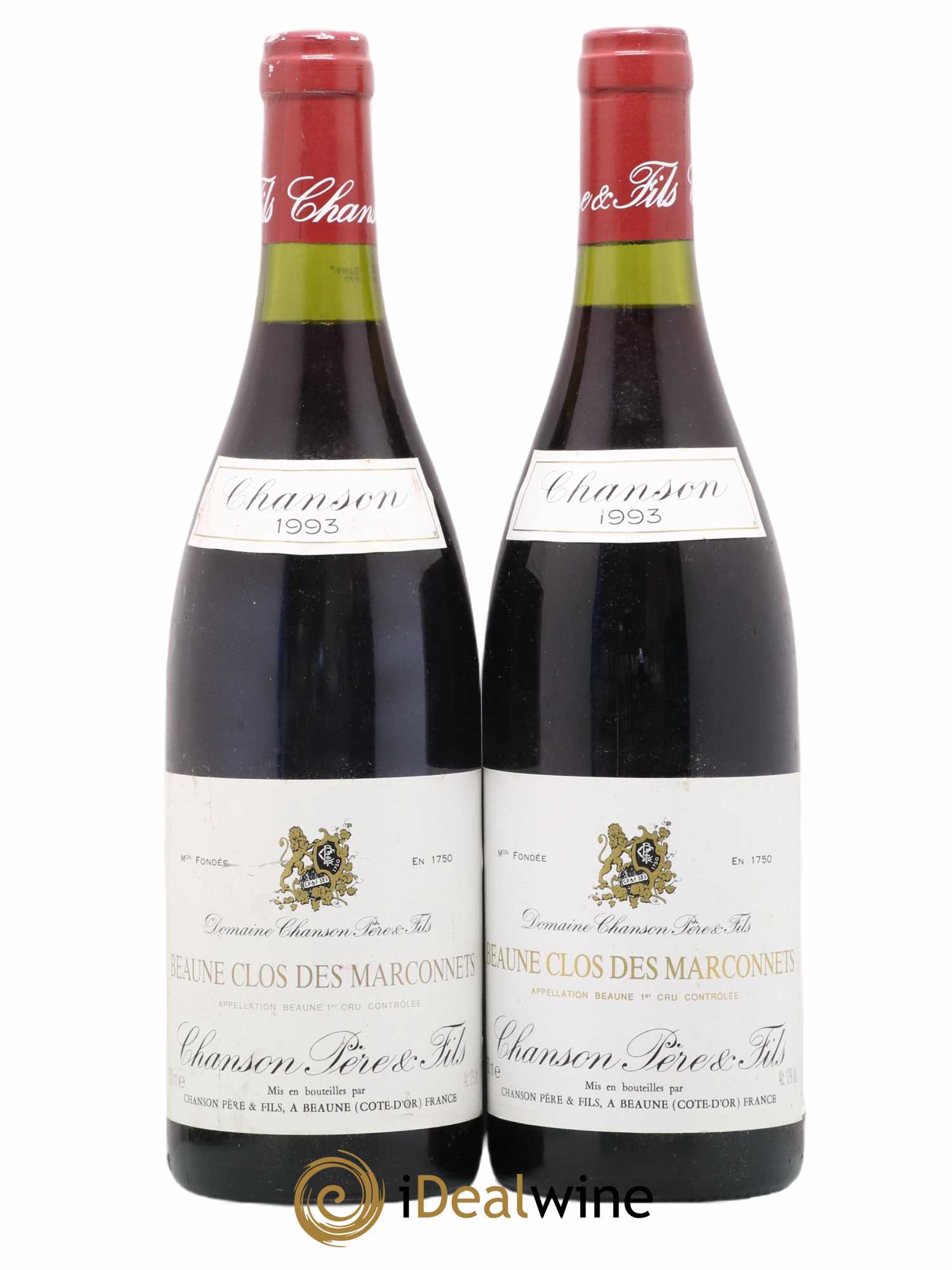 Beaune 1er Cru Clos des Marconnets Chanson 1993 - Lot de 2 bouteilles - 0