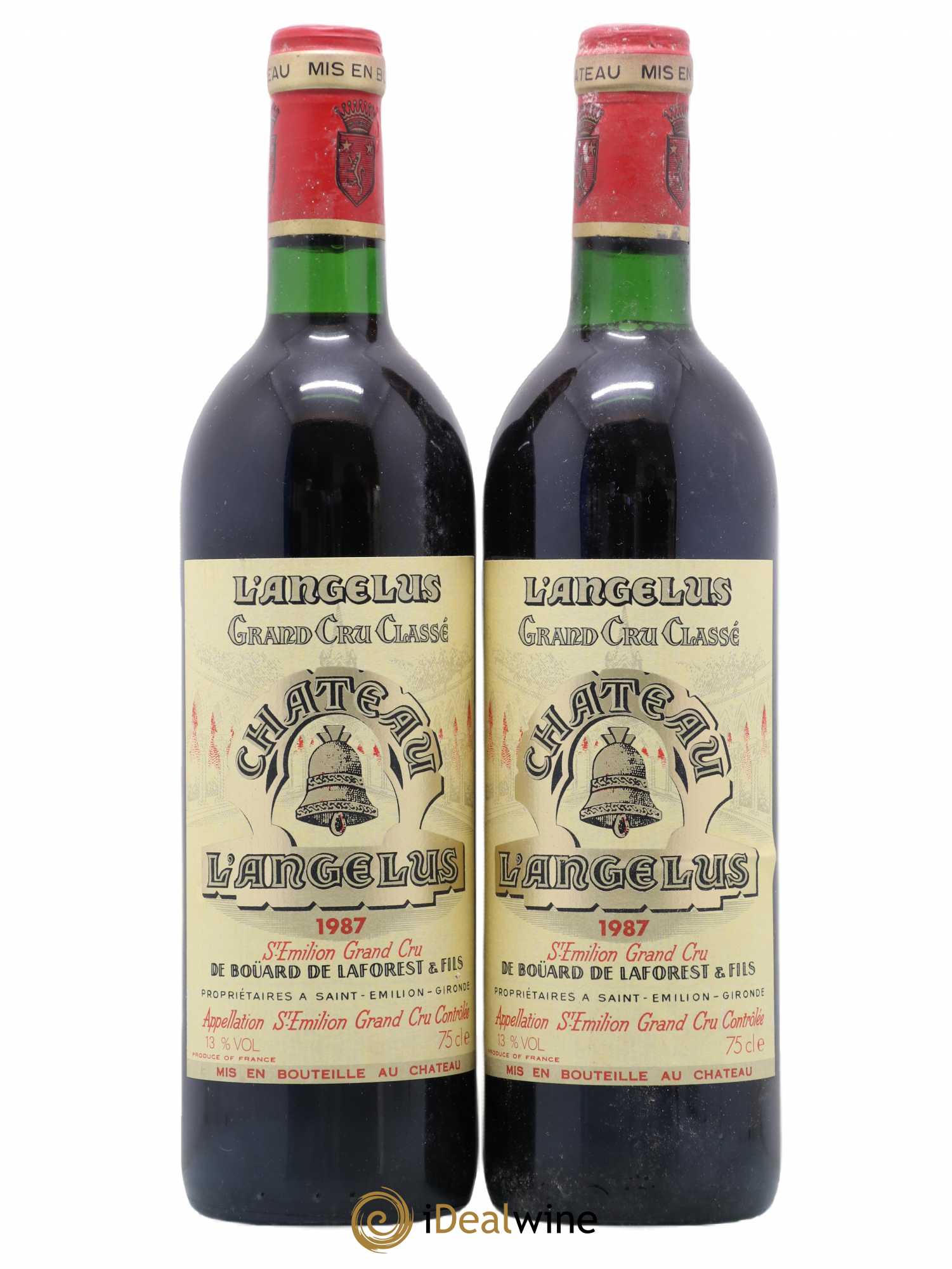 Château Angélus 1er Grand Cru Classé A 1987 - Lot de 2 bouteilles - 0