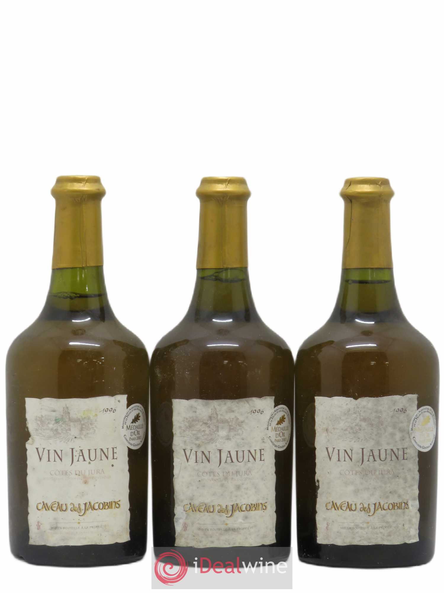 Côtes du Jura Vin Jaune Caveau des Jacobins 1996 - Posten von 3 Flaschen - 0