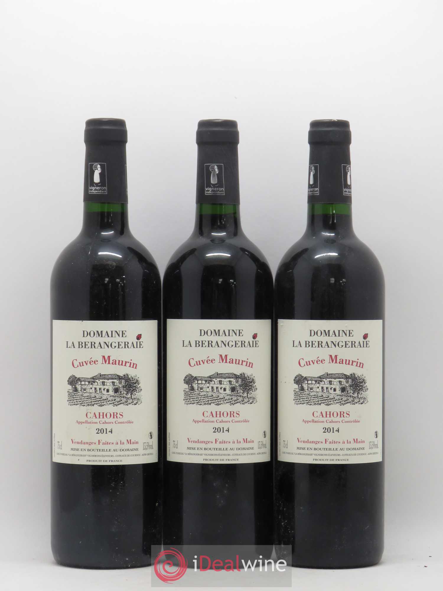 Cahors cuvée Maurin Domaine de la berangeraie 2014 - Posten von 3 Flaschen - 0