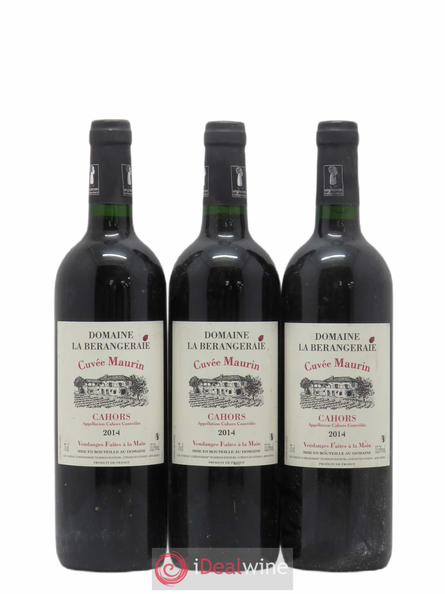 Cahors cuvée Maurin Domaine de la berangeraie 2014 - Posten von 3 Flaschen - 0