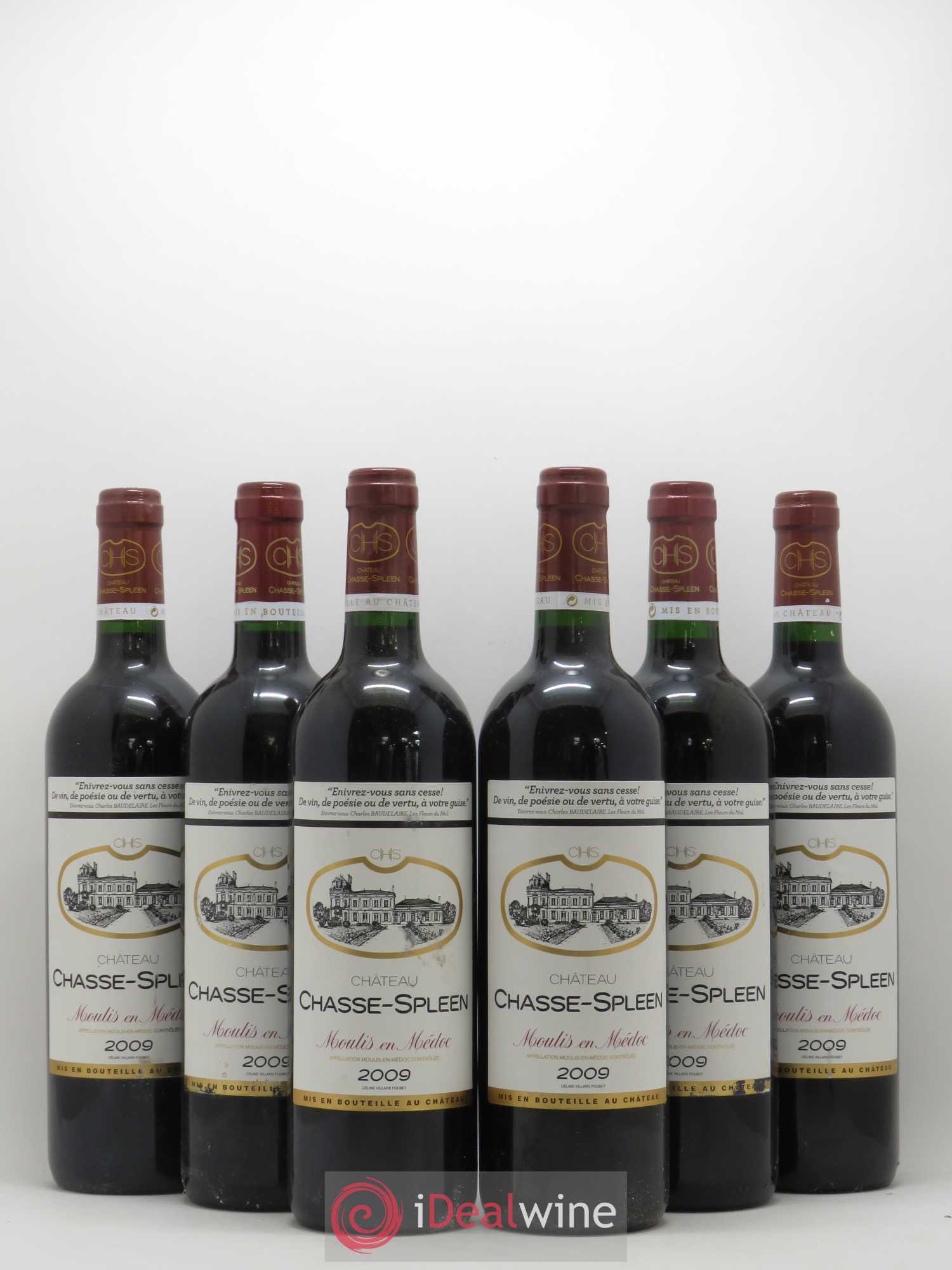 Château Chasse Spleen 2009 - Lot de 6 bouteilles - 0
