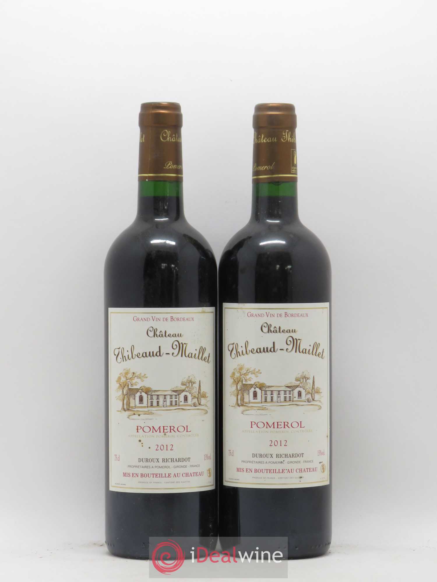 Pomerol Château Thibeaud-Maillet 2012 - Posten von 2 Flaschen - 0