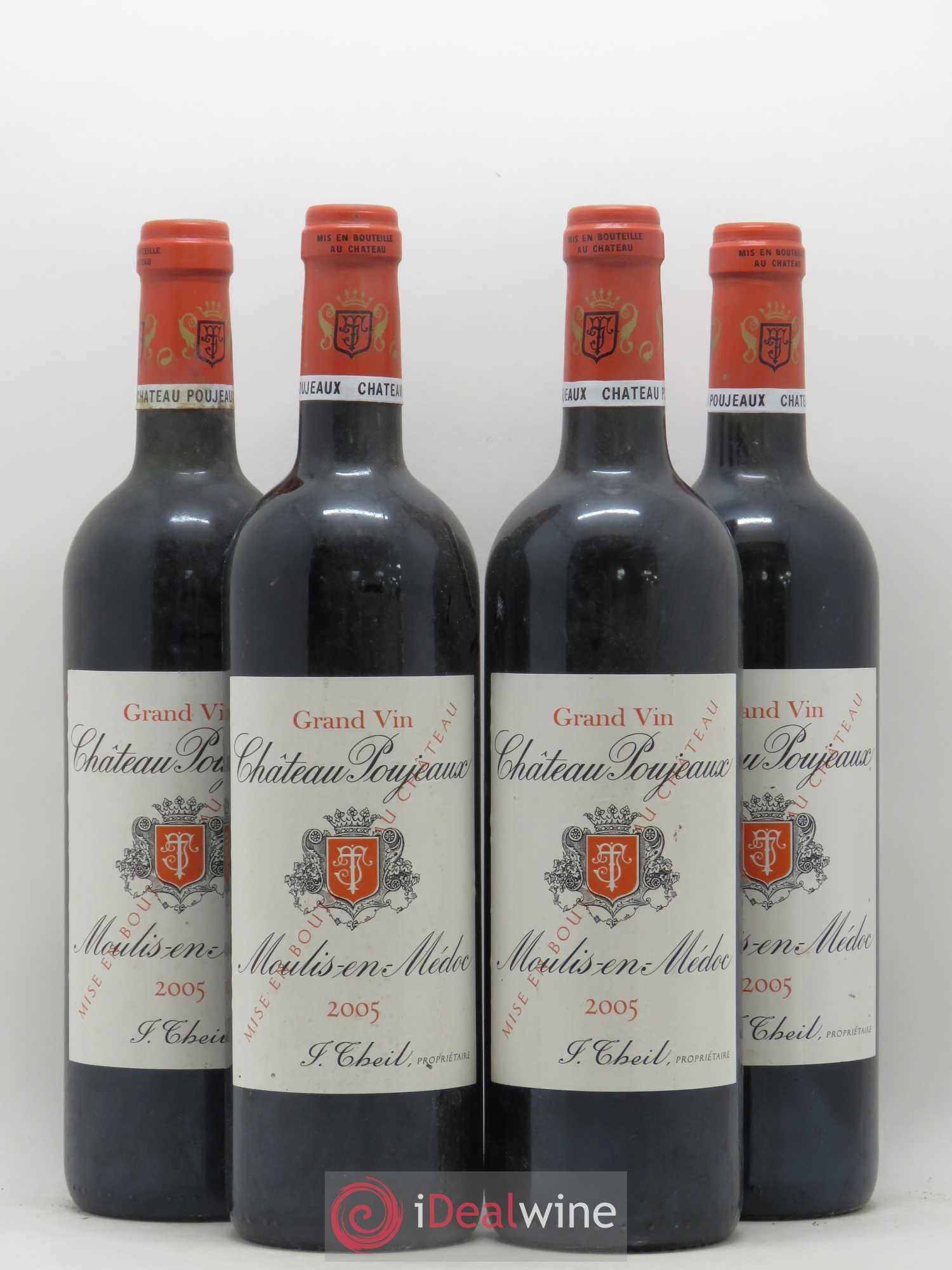 Château Poujeaux 2005 - Lot de 4 bouteilles - 0