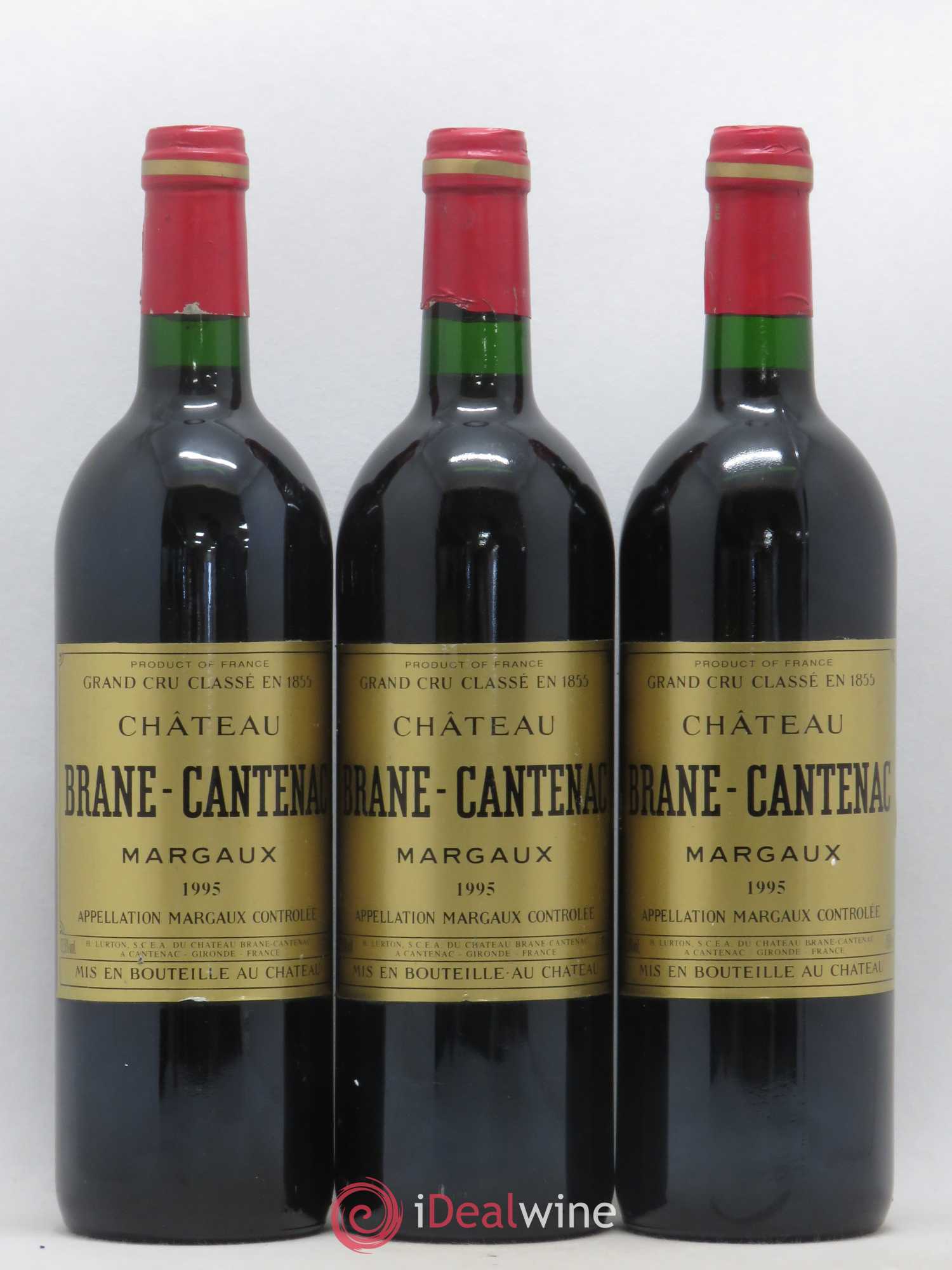 Château Brane Cantenac 2ème Grand Cru Classé 1995 - Lot de 3 bouteilles - 0