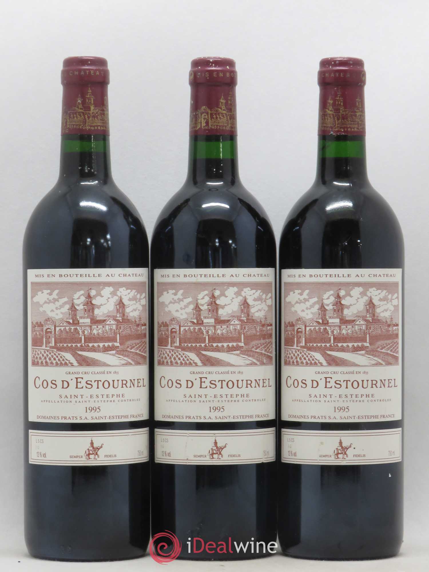 Cos d'Estournel 2ème Grand Cru Classé 1995 - Lot de 3 bouteilles - 0