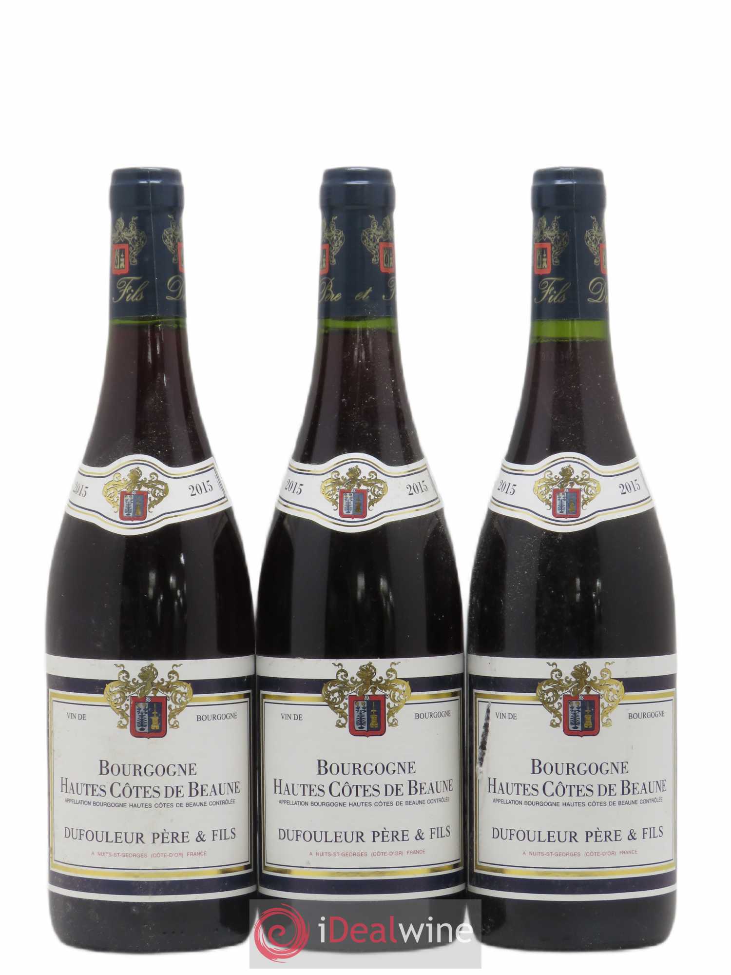 Hautes-Côtes de Beaune Dufouleur Père et Fils 2015 - Posten von 3 Flaschen - 0