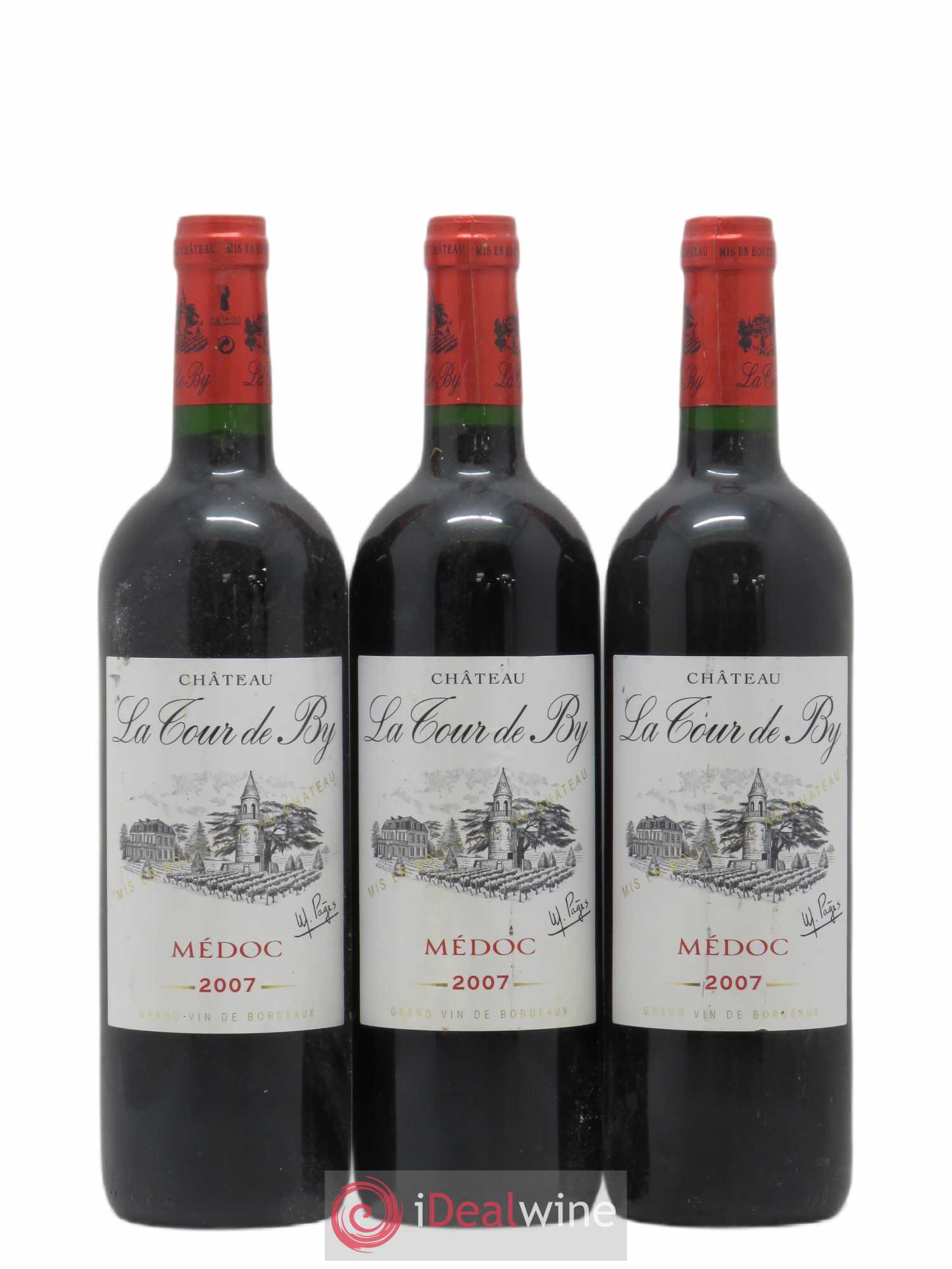 Château La Tour de By Cru Bourgeois 2007 - Lot de 3 bouteilles - 0