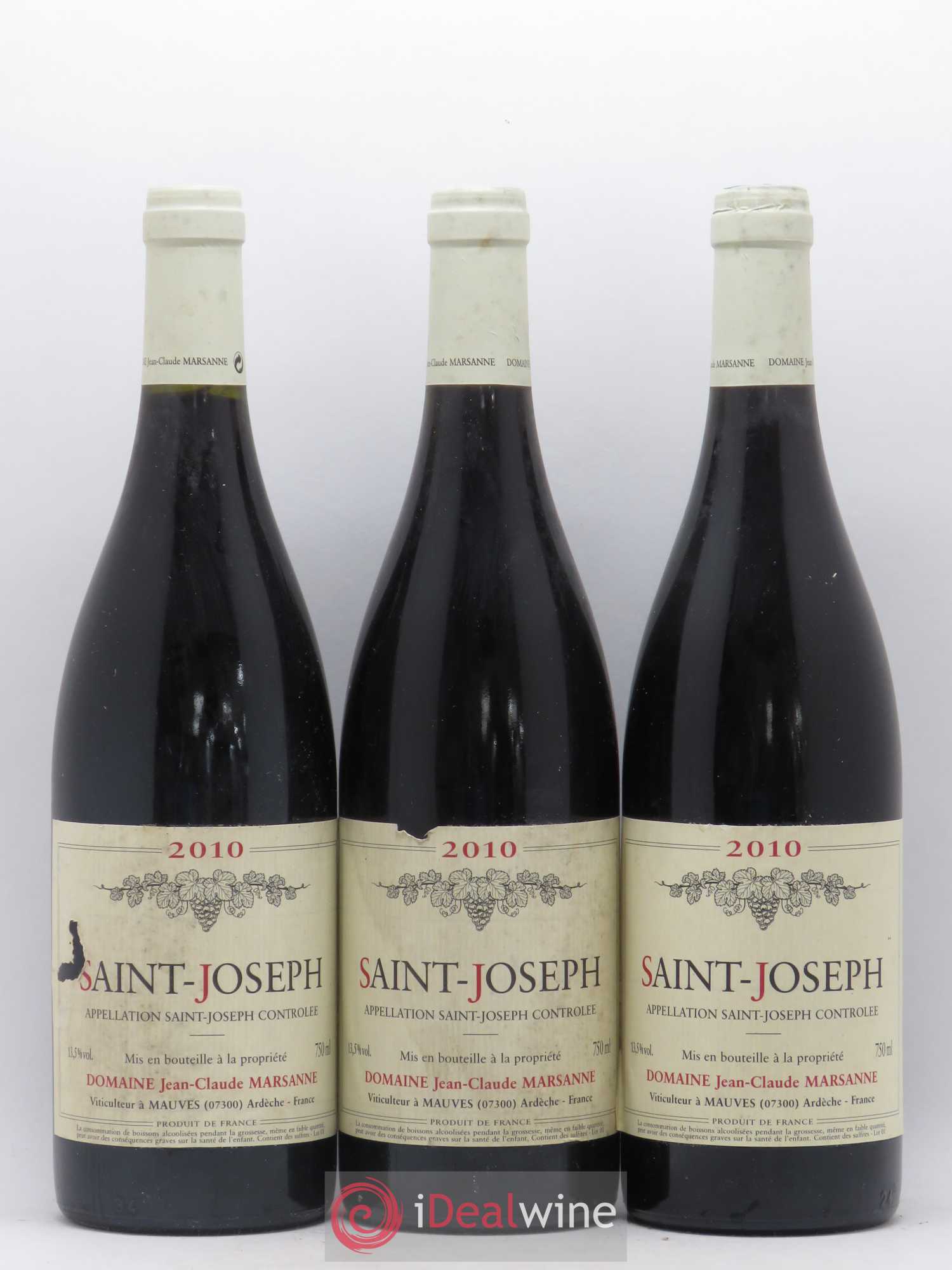 Saint-Joseph Jean-Claude Marsanne (Domaine) 2010 - Lot de 3 bouteilles - 0