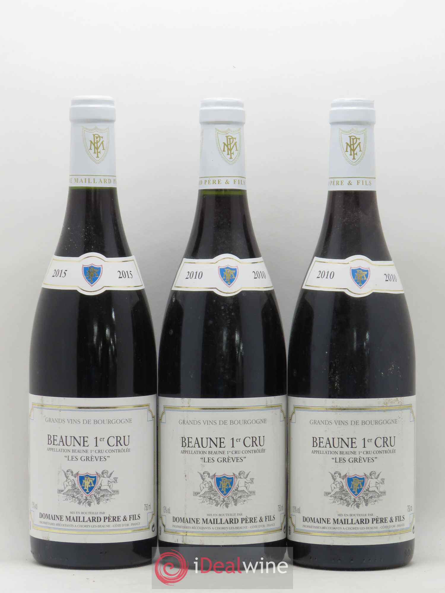Beaune 1er Cru Les Grèves Maillard et Fils (Domaine) 2010 - Lot de 3 bouteilles - 0