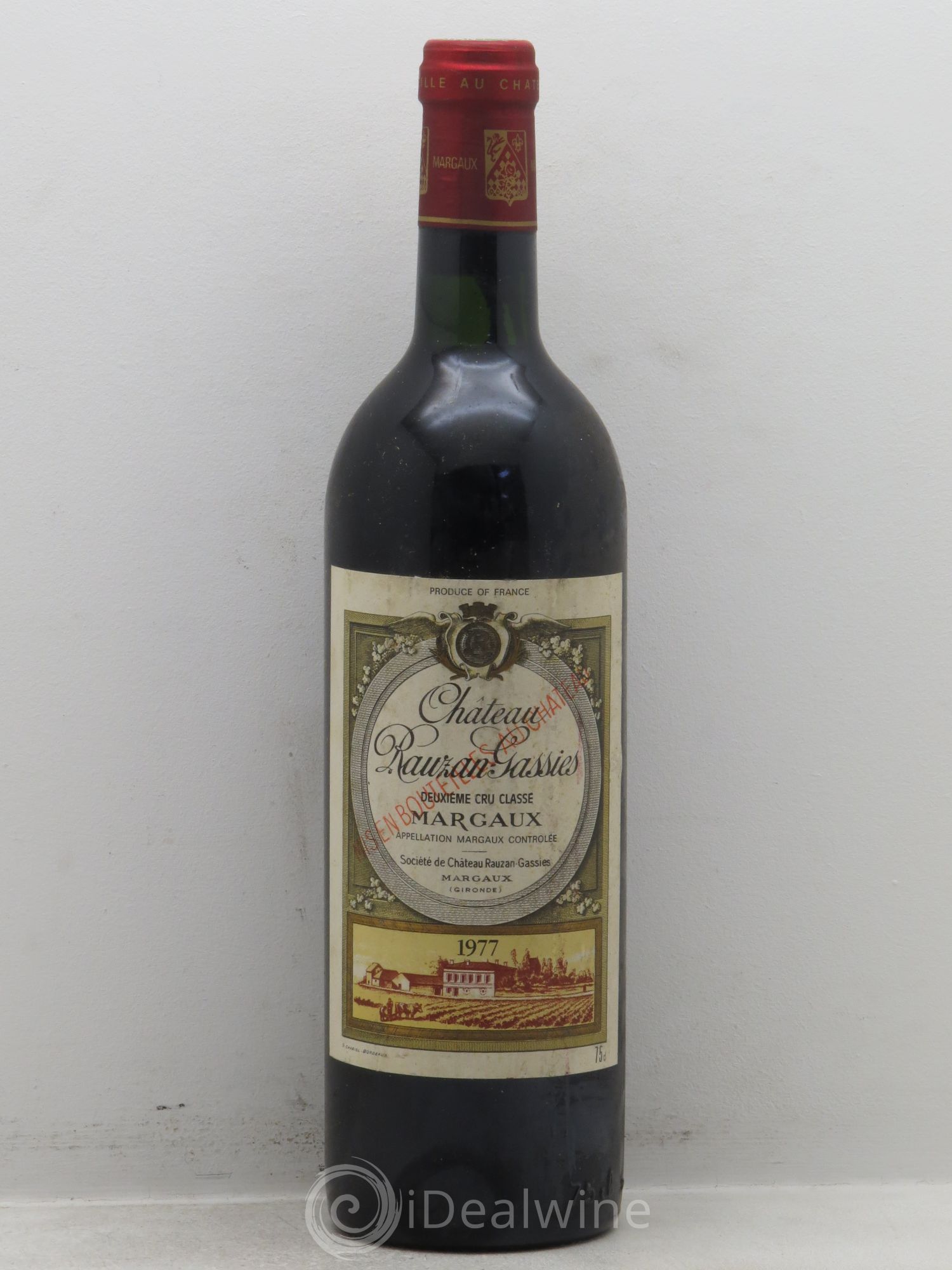 Château Rauzan-Gassies 2ème Grand Cru Classé 1977 - Lot de 1 bouteille - 0