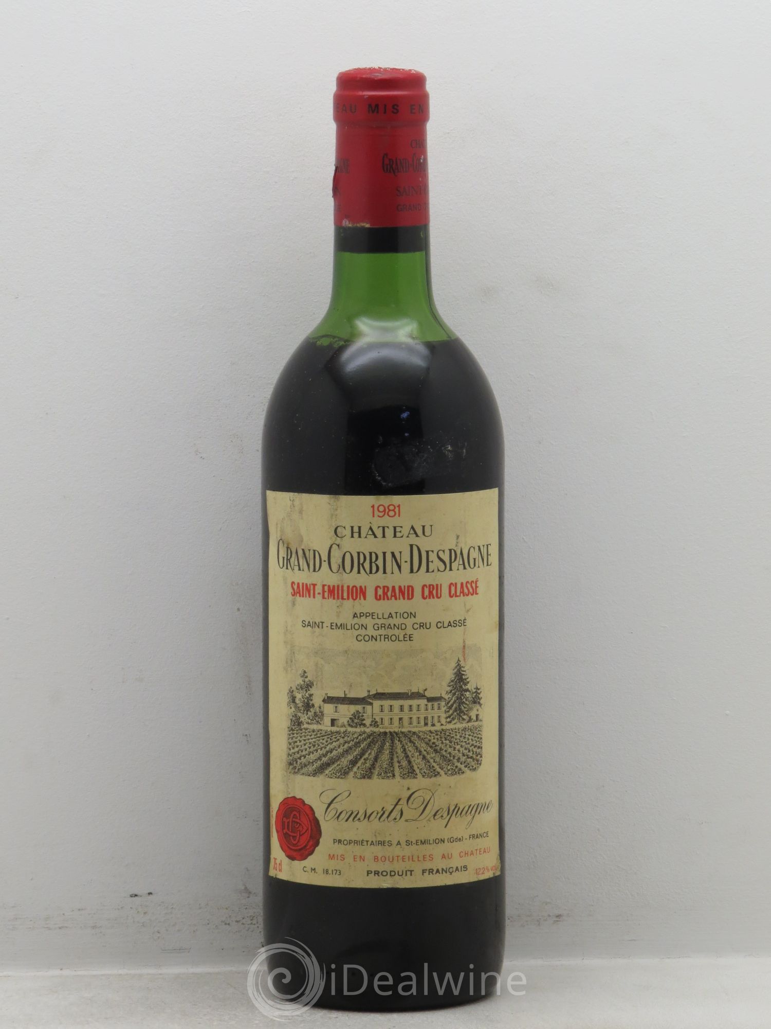 Château Grand Corbin Despagne Grand Cru Classé 1981 - Lot de 1 bouteille - 0