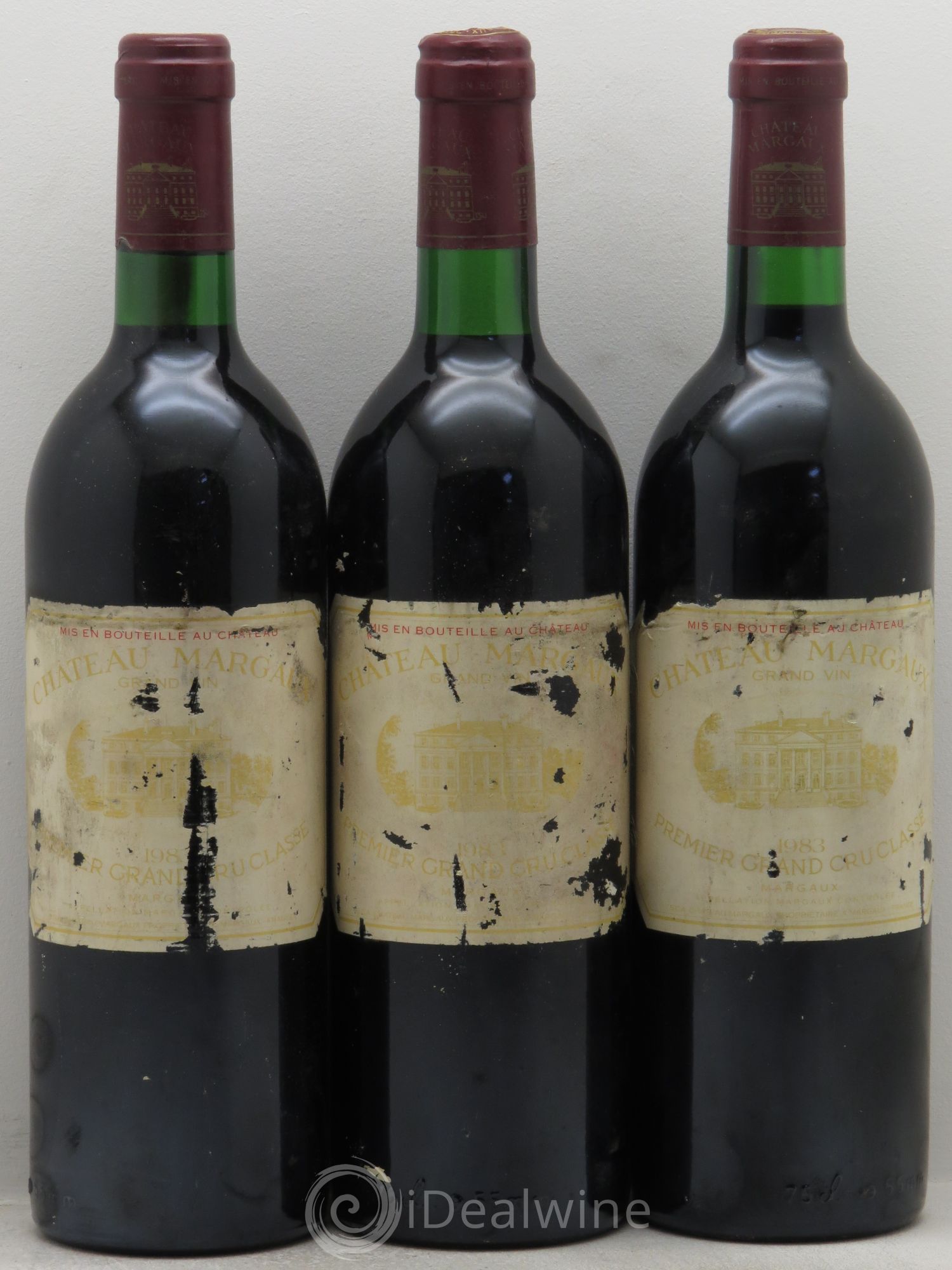 Château Margaux 1er Grand Cru Classé 1983 - Lot de 3 bouteilles - 0