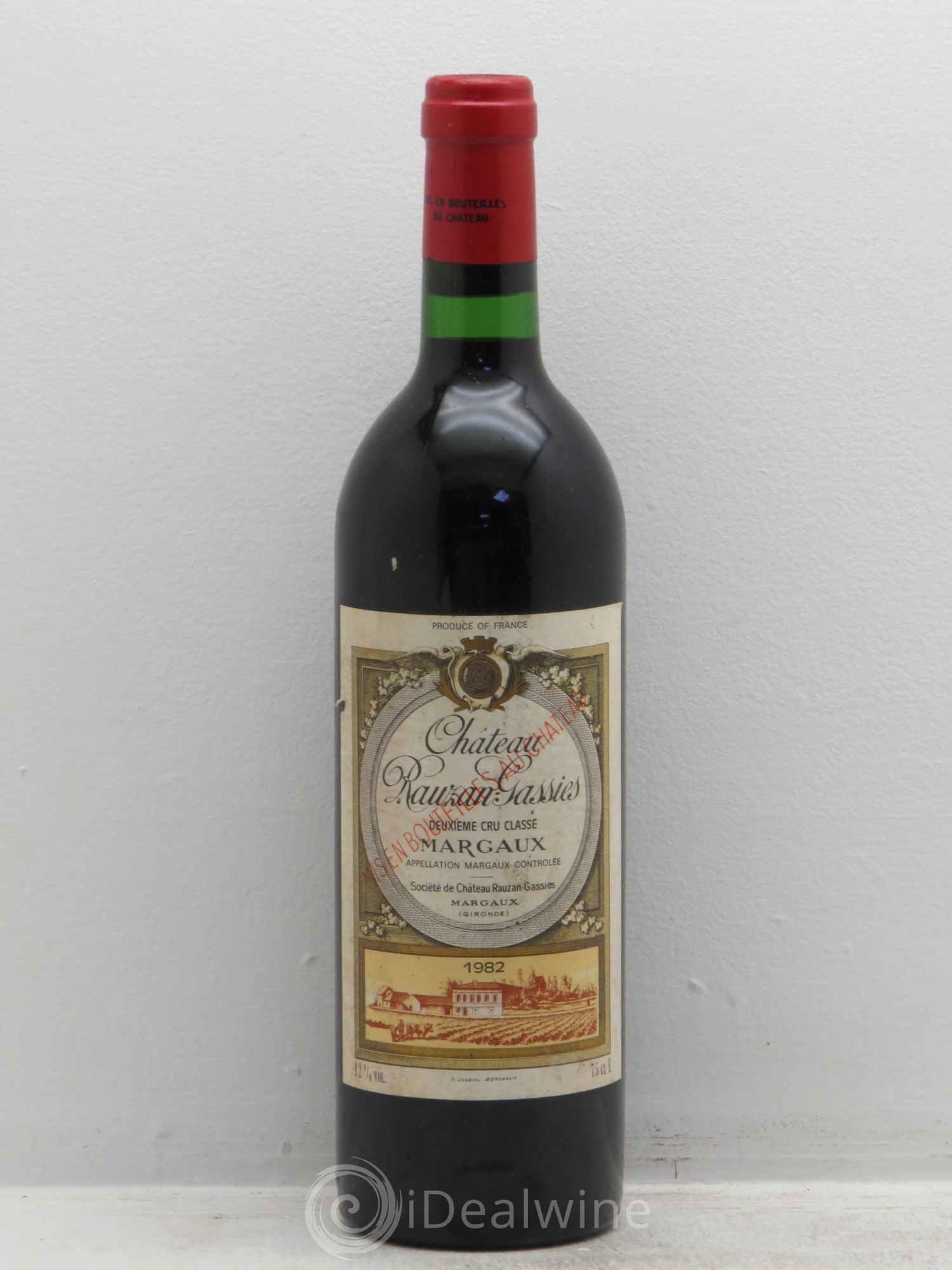 Château Rauzan-Gassies 2ème Grand Cru Classé 1982 - Lot de 1 bouteille - 0