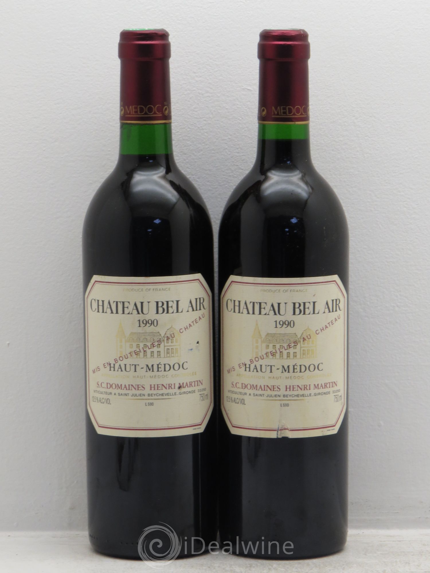 Château Bel Air 1990 - Lot de 2 bouteilles - 0