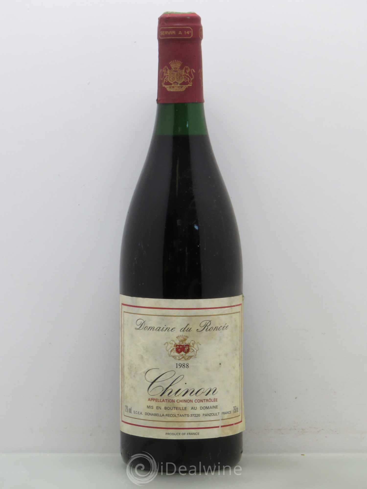 Chinon Domaine du Roncée 1988 - Posten von 1 Flasche - 0