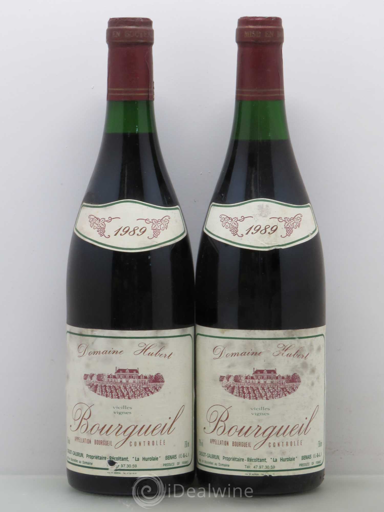 Bourgueil Vieilles vignes - Caslot Galbrun Domaine Hubert 1989 - Posten von 2 Flaschen - 0