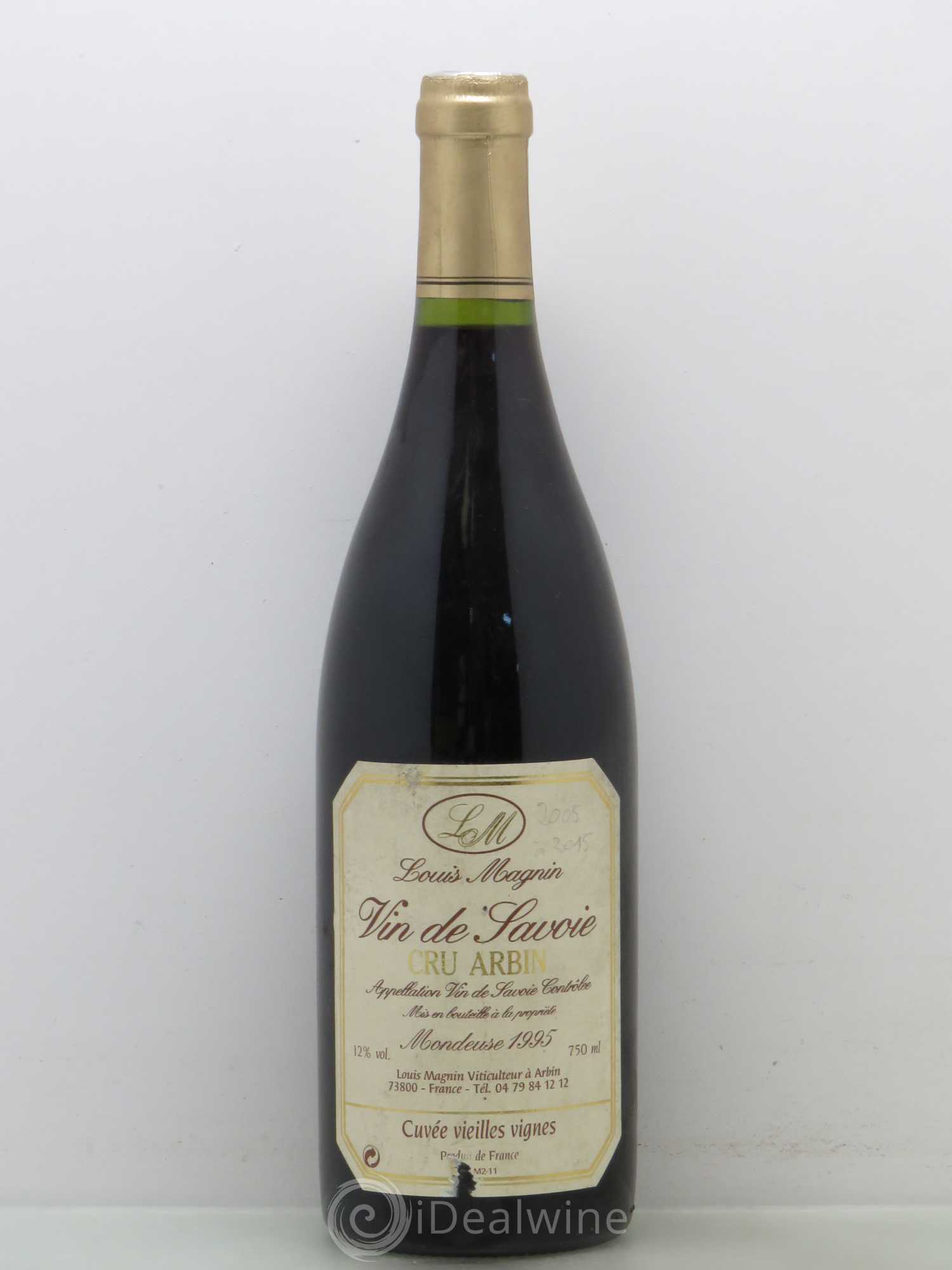 Vin de Savoie Arbin Mondeuse Vieilles Vignes Louis Magnin 1995 - Lot de 1 bouteille - 0