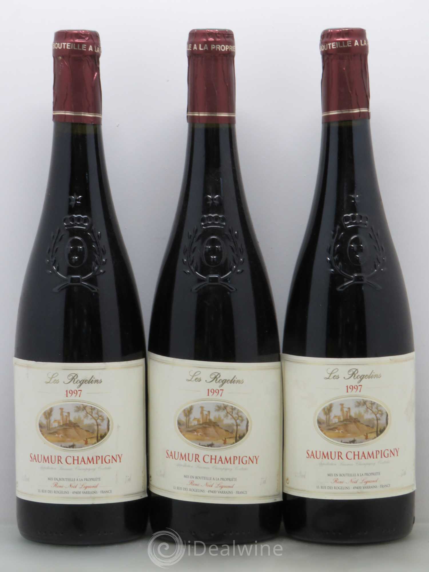 Saumur-Champigny Les Rogelins Clotilde Legrand (anciennement René-Noël Legrand) 1997 - Lot de 3 bouteilles - 0