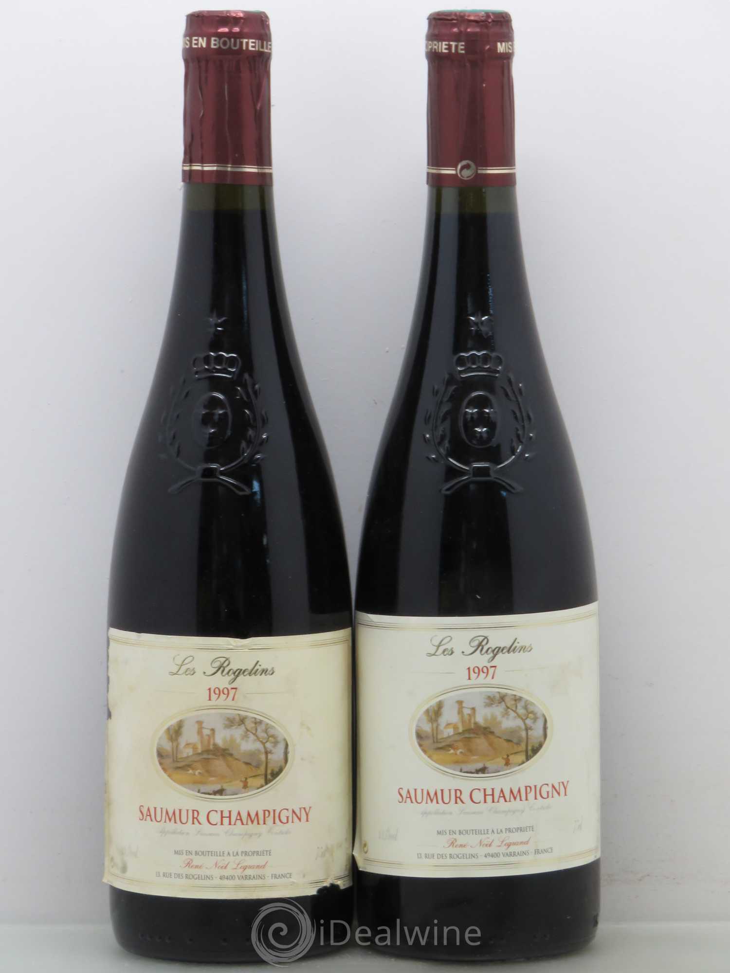 Saumur-Champigny Les Rogelins Clotilde Legrand (anciennement René-Noël Legrand) 1997 - Lot de 2 bouteilles - 0