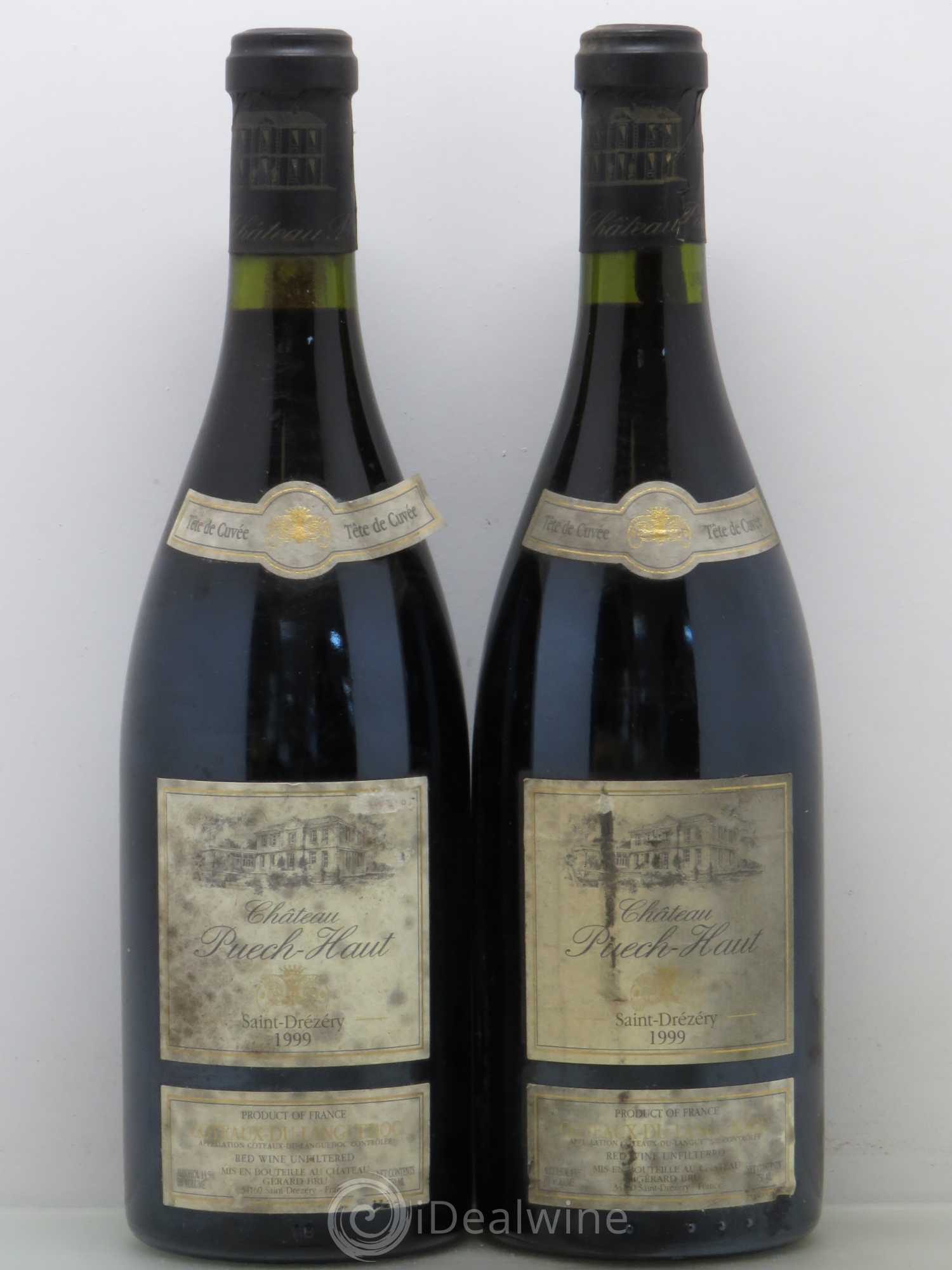Coteaux du Languedoc Château Puech-Haut Gérard Bru Tête de cuvée 1999 - Lot de 2 bouteilles - 0