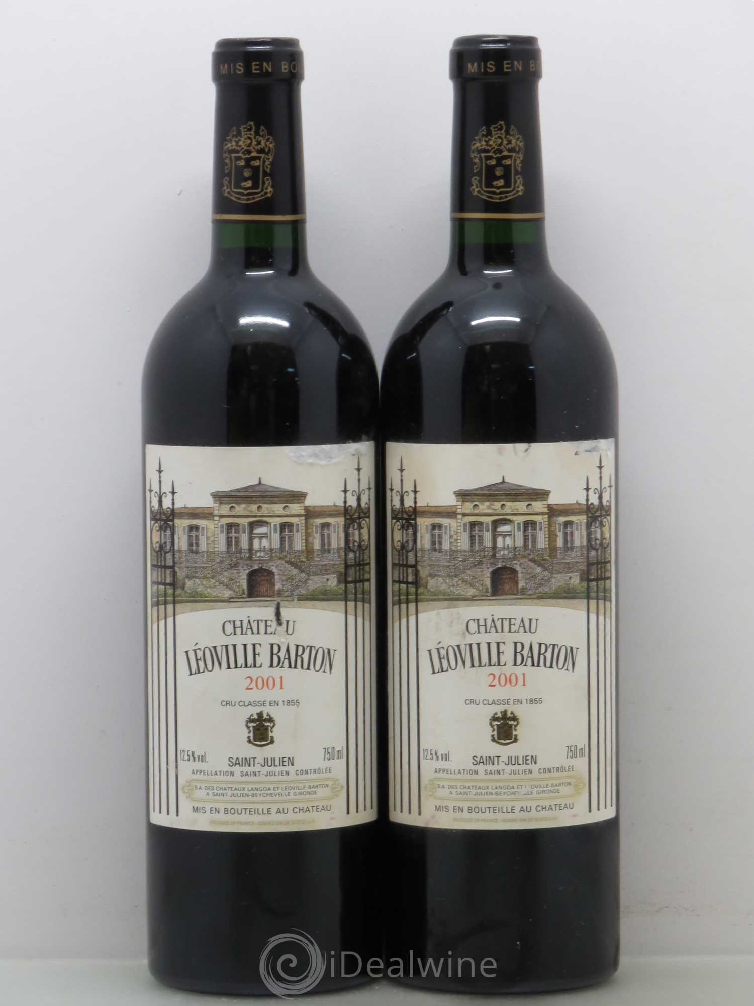 Château Léoville Barton 2ème Grand Cru Classé 2001 - Lot de 2 bouteilles - 0