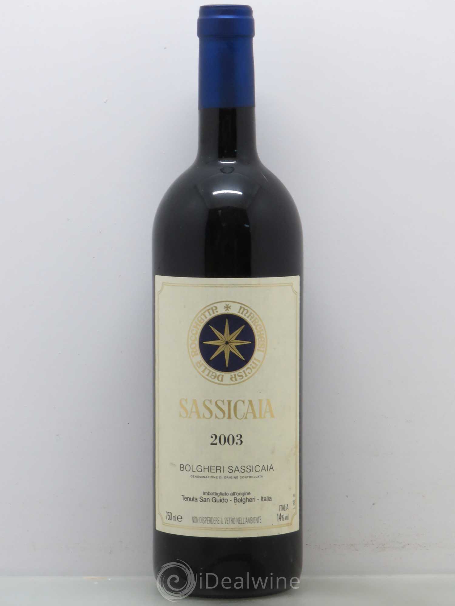 Bolgheri DOC Sassicaia Tenuta San Guido 2003 - Lot de 1 bouteille - 0