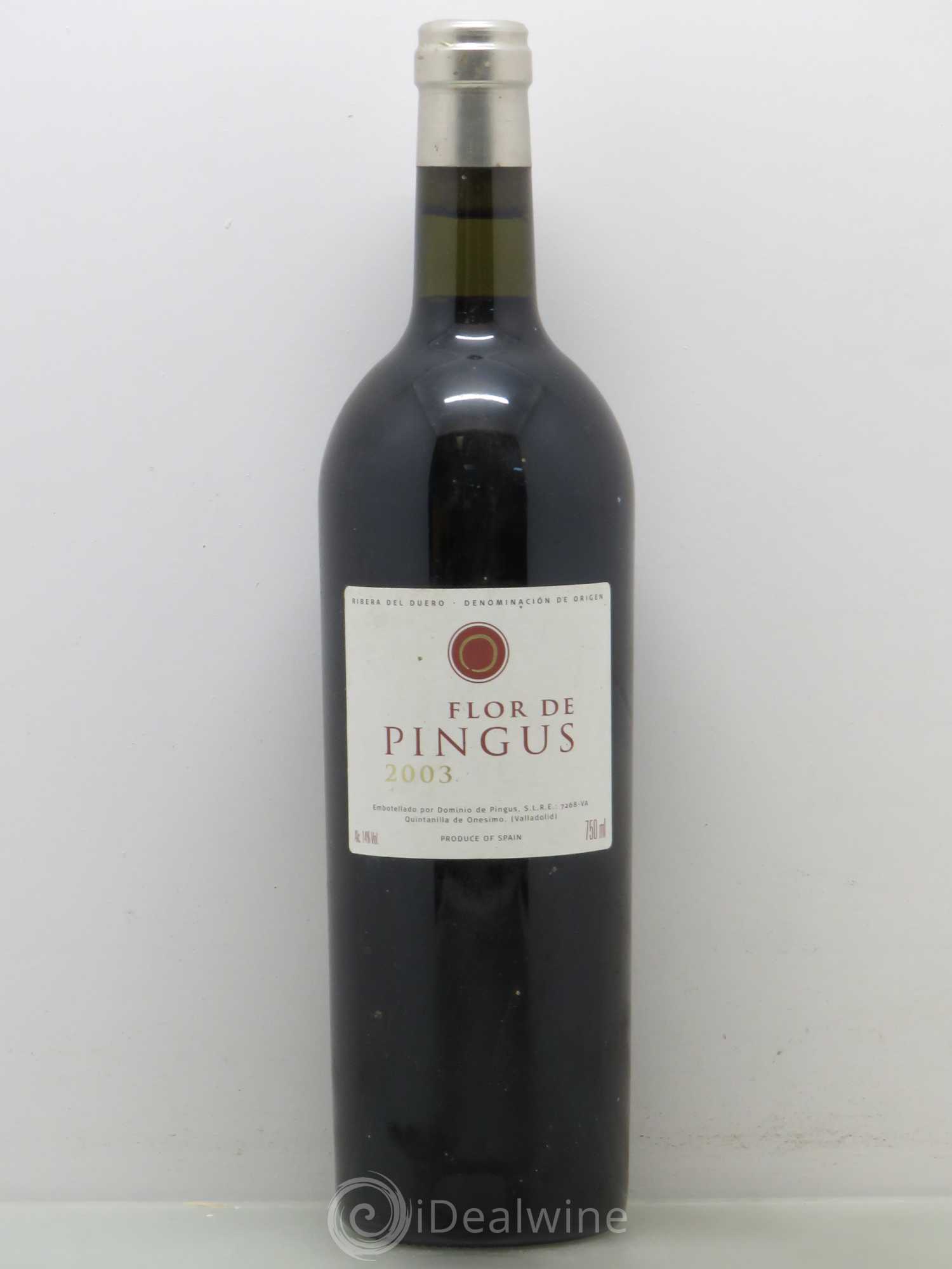 Ribera Del Duero Flor de Pingus Dominio de Pingus - Peter Sisseck 2003 - Lot de 1 bouteille - 0