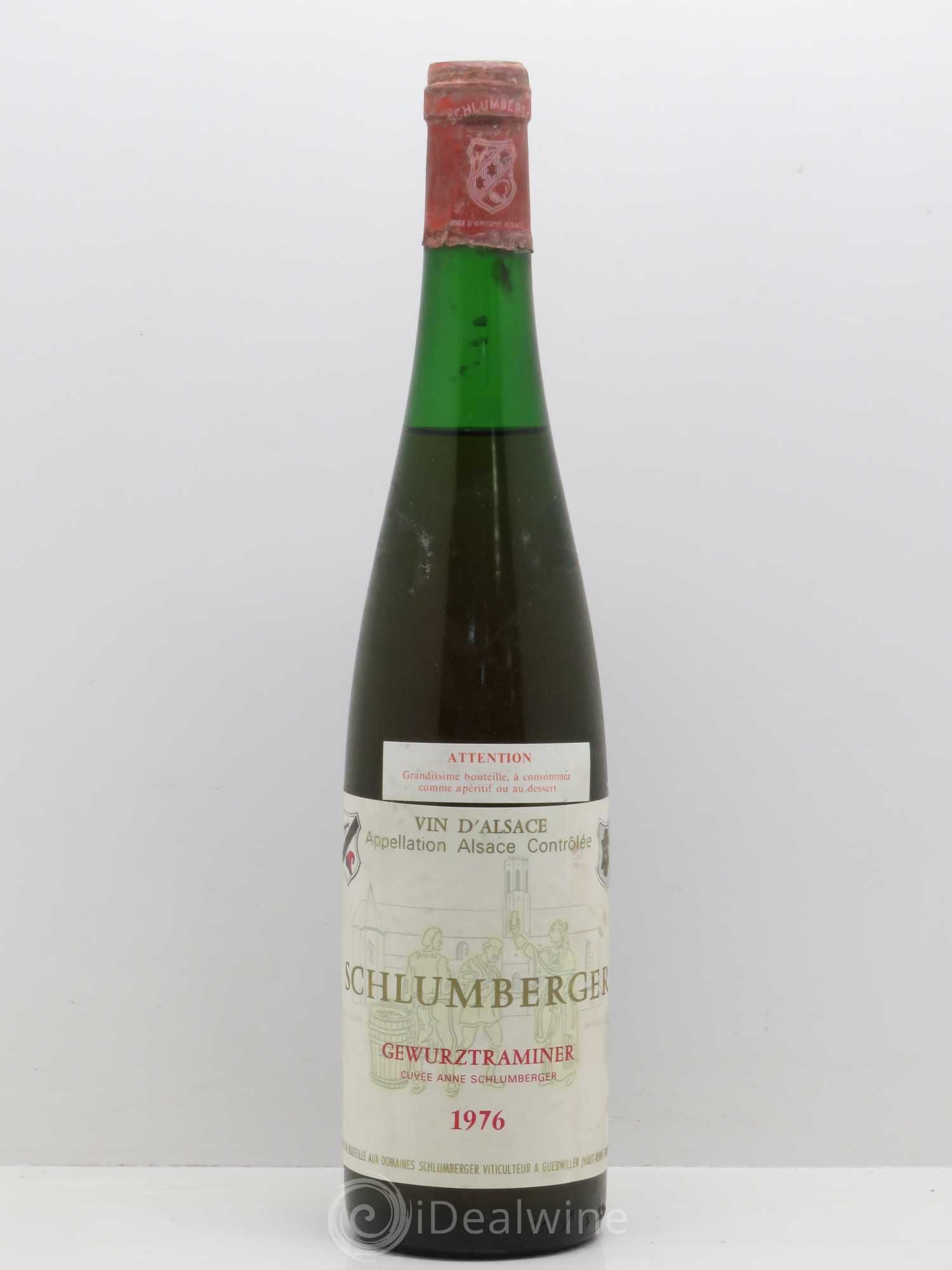 Gewurztraminer Cuvee Anne Schlumberger 1976 - Posten von 1 Flasche - 0