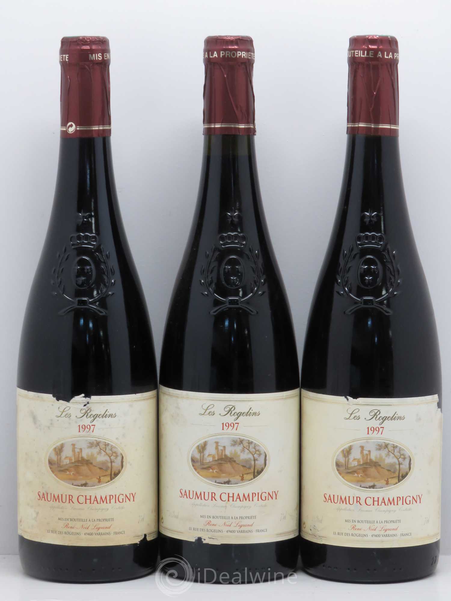Saumur-Champigny Les Rogelins Clotilde Legrand (anciennement René-Noël Legrand) (sans prix de réserve) 1997 - Lot de 3 bouteilles - 0