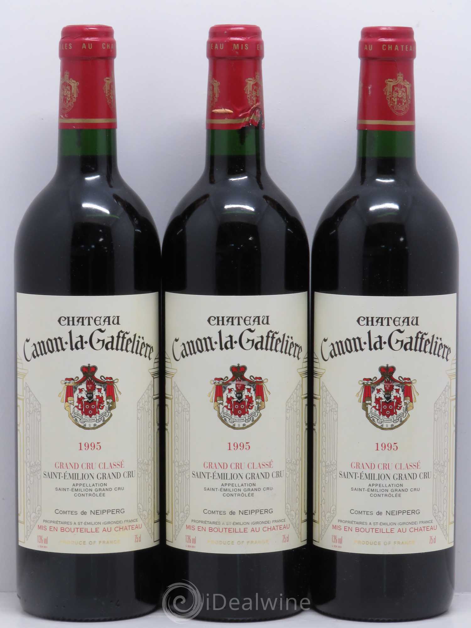 Château Canon la Gaffelière 1er Grand Cru Classé B 1995 - Lot de 3 bouteilles - 0